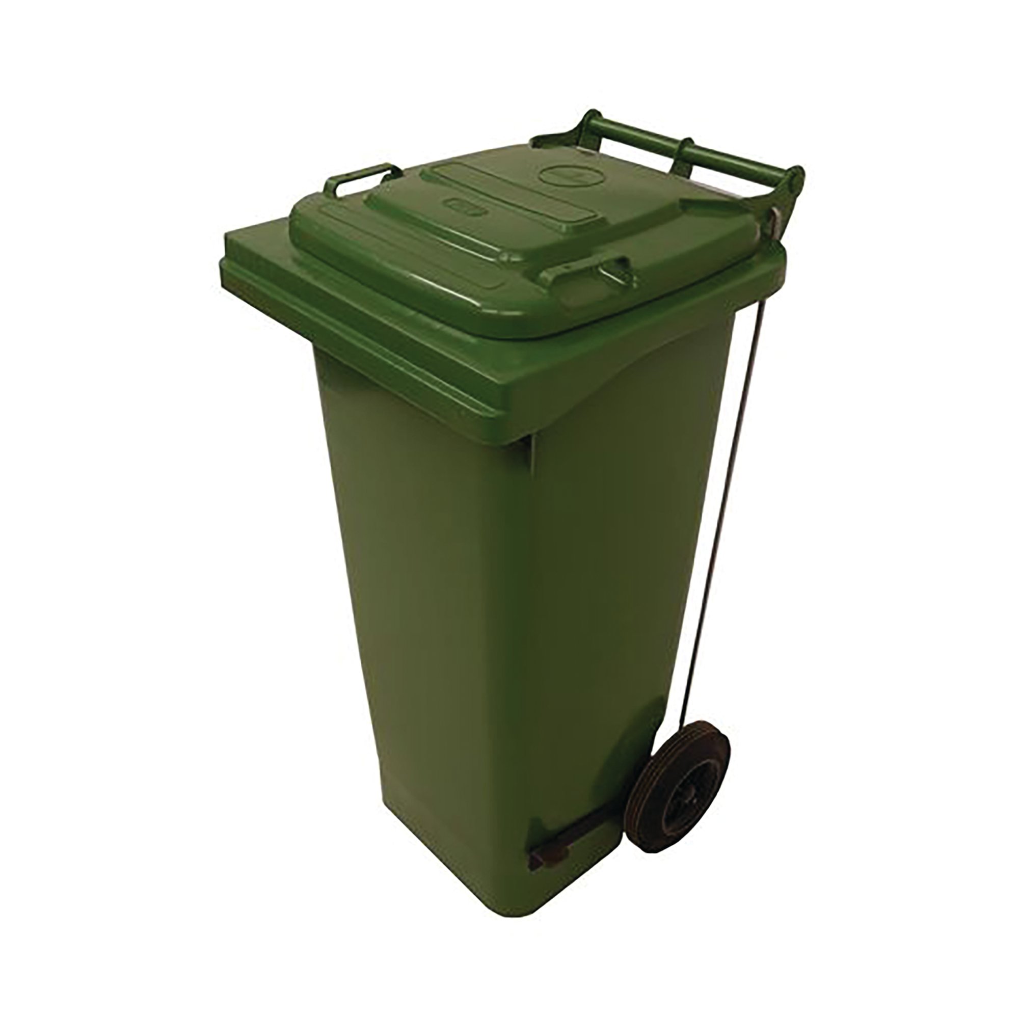 2WORK WHEELIE BIN REF 80L PEDAL GRN