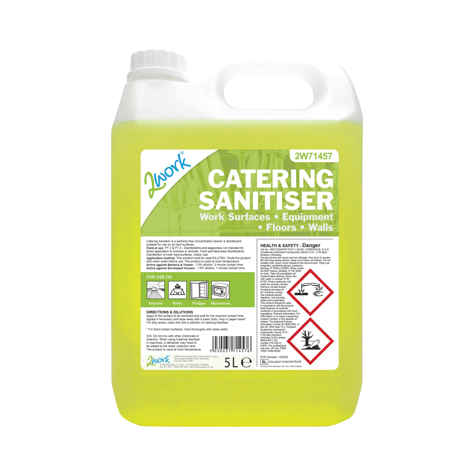 2WORK CATERING SANITISER 5 LITRE