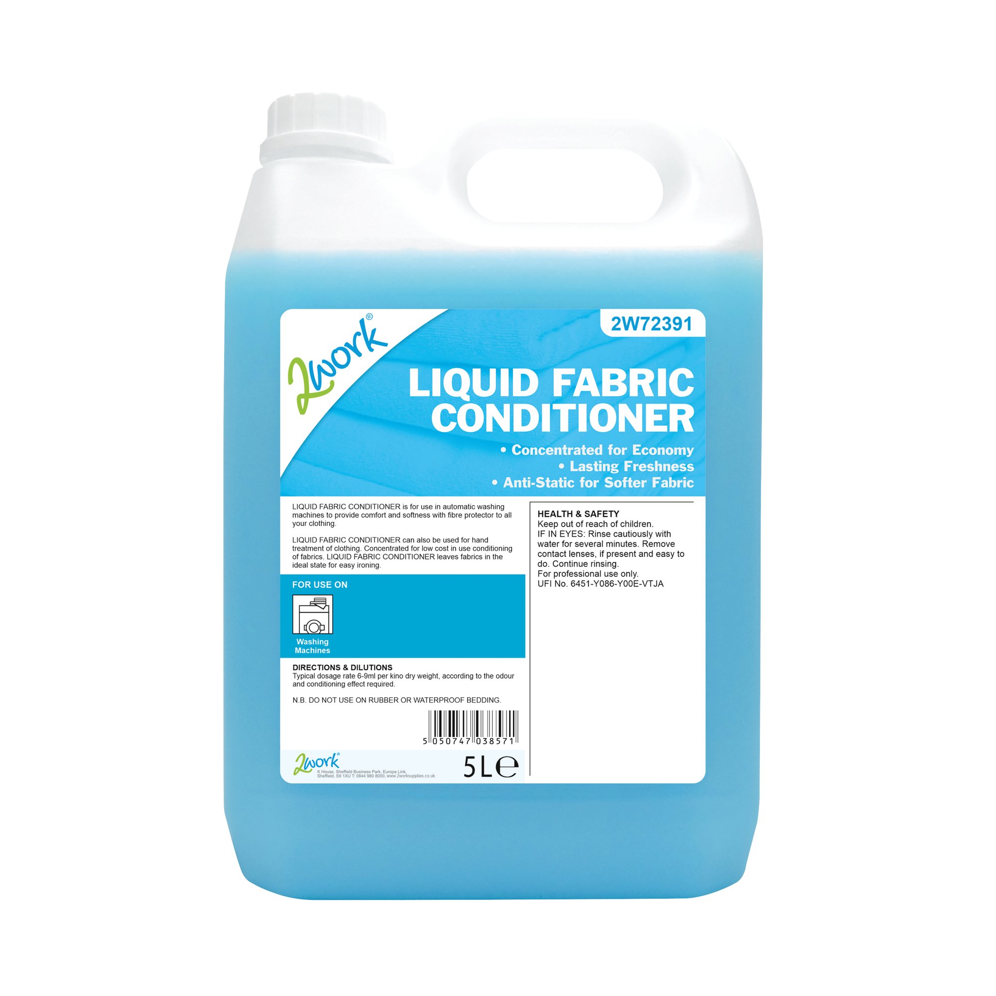 2WORK FABRIC CONDITIONER PERFUMED 5L