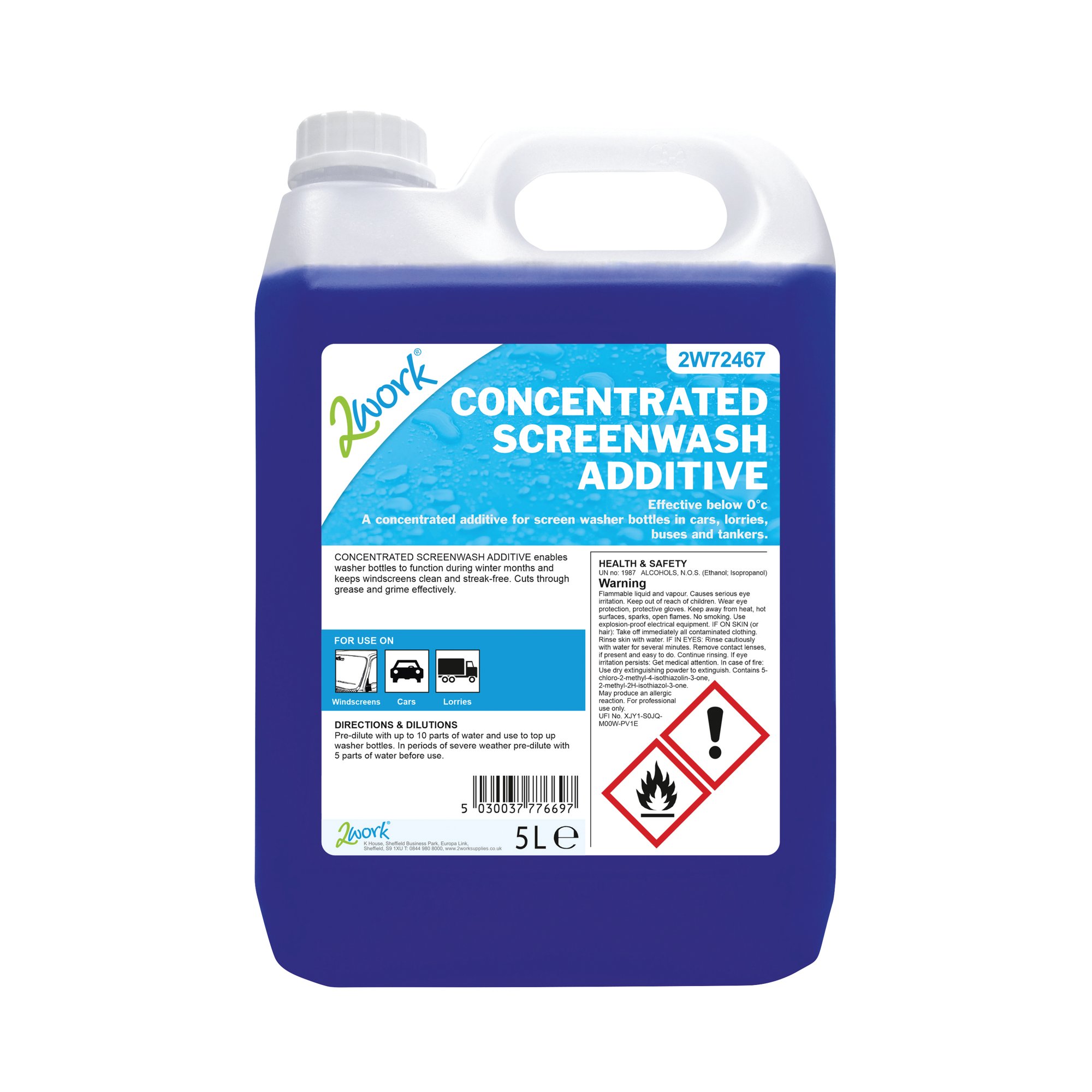 2WORK SCREEN WASH ADDITIVE 5 LITRE