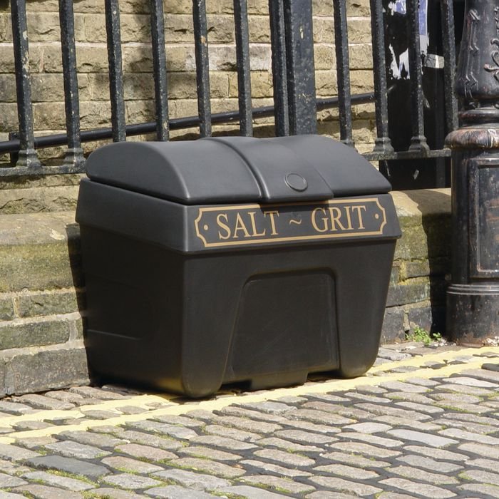 VICTORIANA SALT BIN BLK/GLD 400L