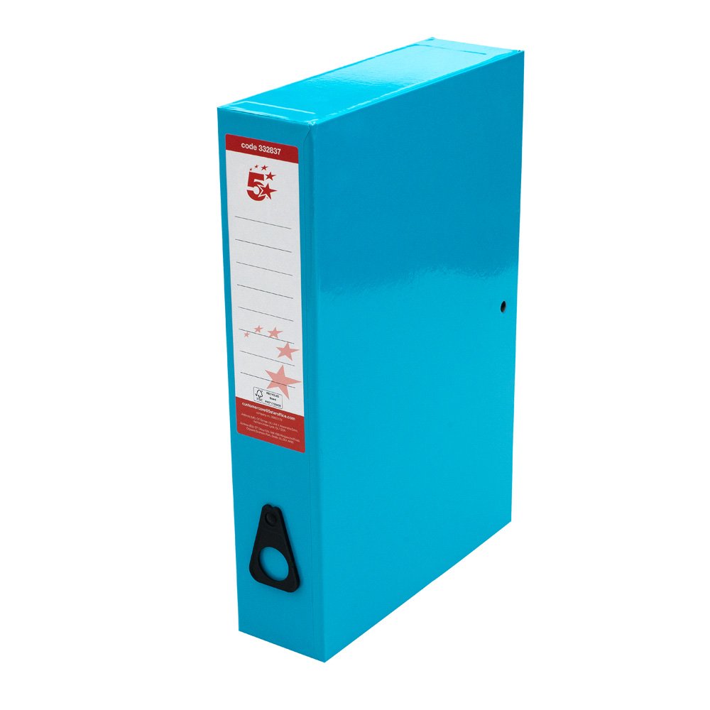 BOX FILE FOOLSCAP BLUE PK5