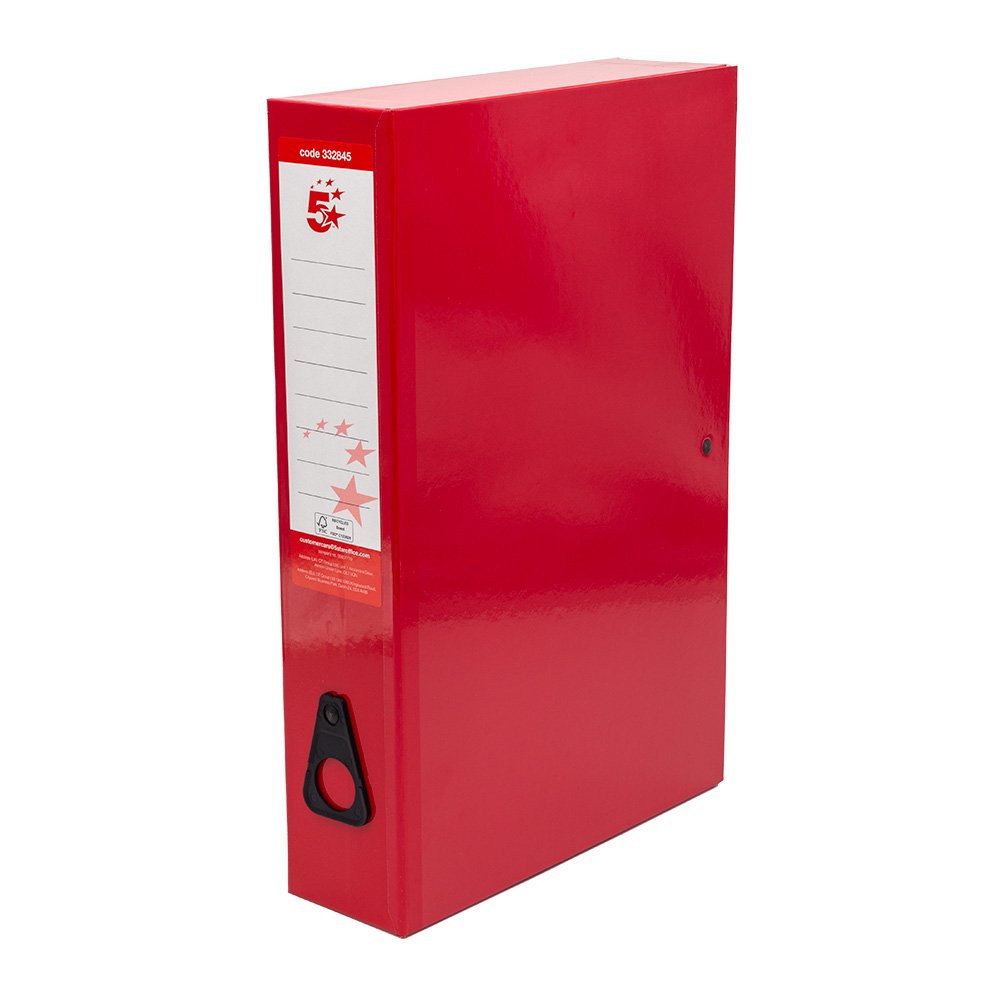 BOX FILE FOOLSCAP RED PK5