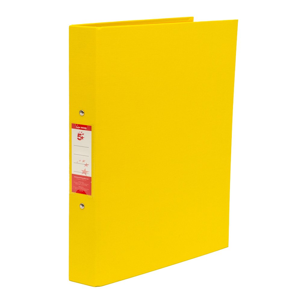 2O-RING BINDER A4 PP YELLOW PK10