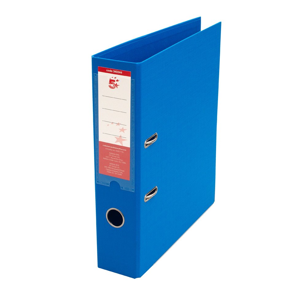 PREM LEVER ARCH FILE A4 PP BLUE PK10