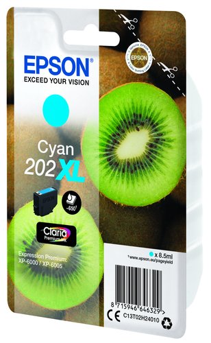 EPSON 202XL INK CART HY CYAN