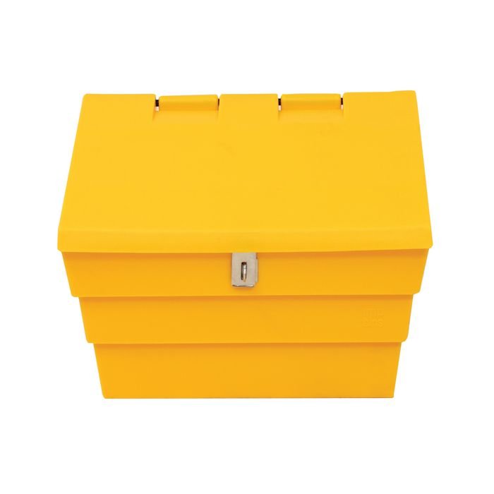 MINI SALT BIN + LOCKING LID YLW 50L