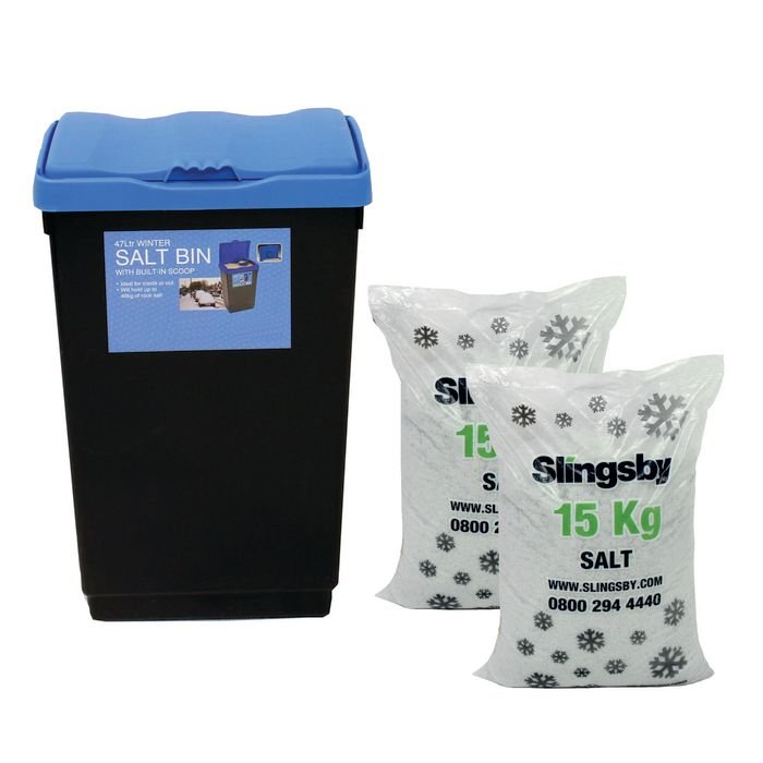 ECONOMY SALT BIN KIT BLK/BLUE 47L