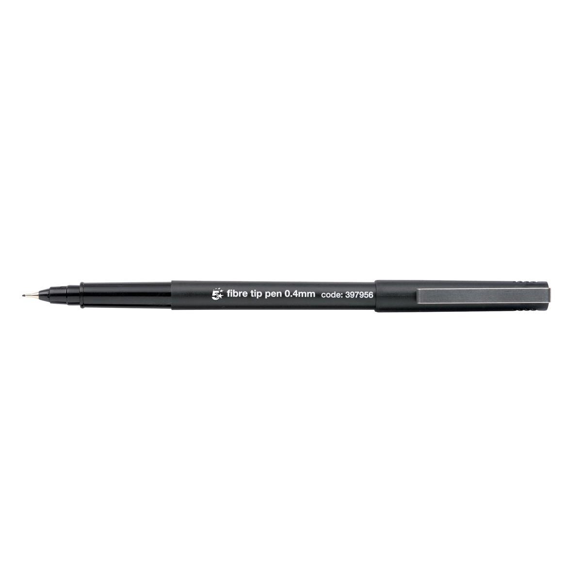 FIBRE TIP PEN MEDIUM BLACK PK12