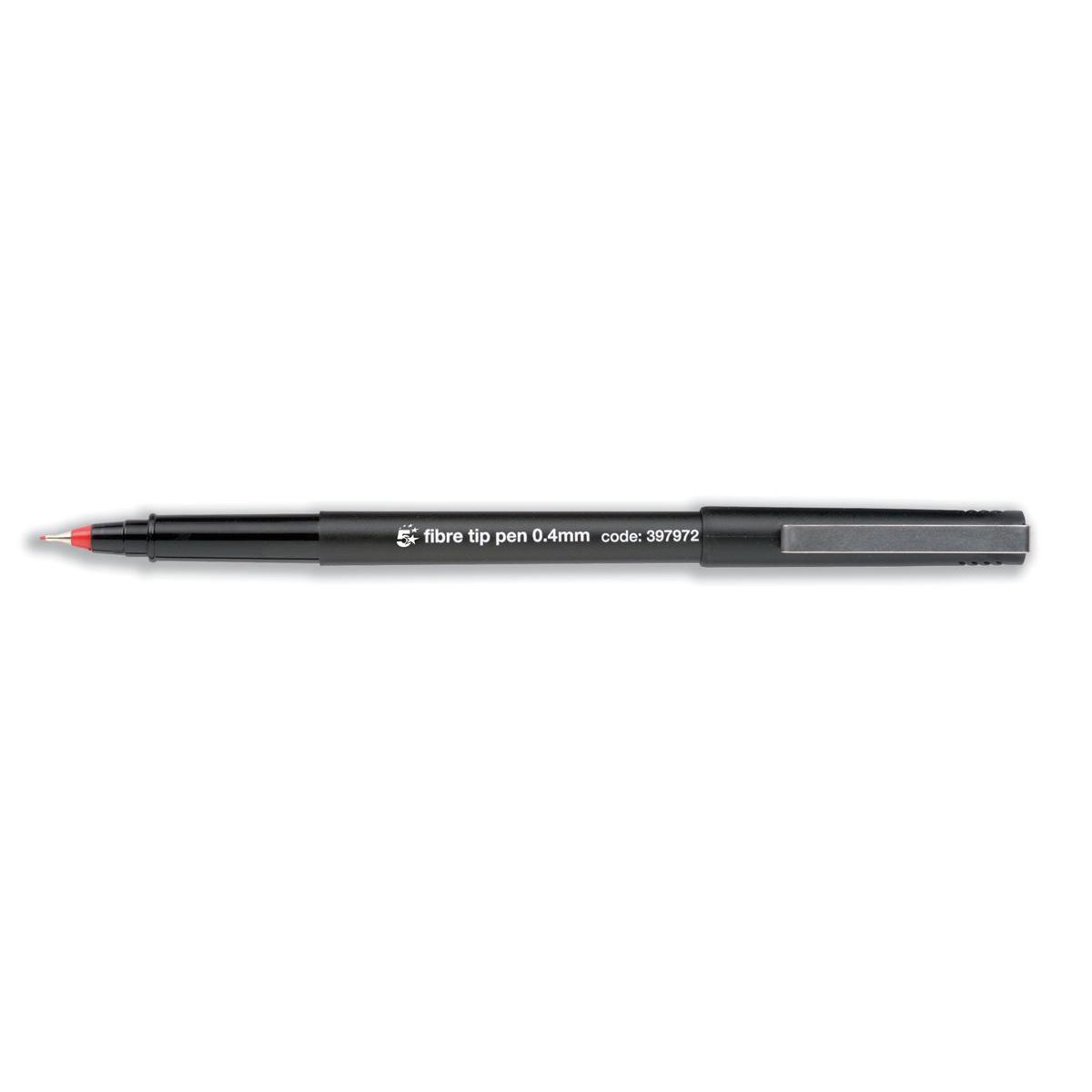 FIBRE TIP PEN MEDIUM RED PK12