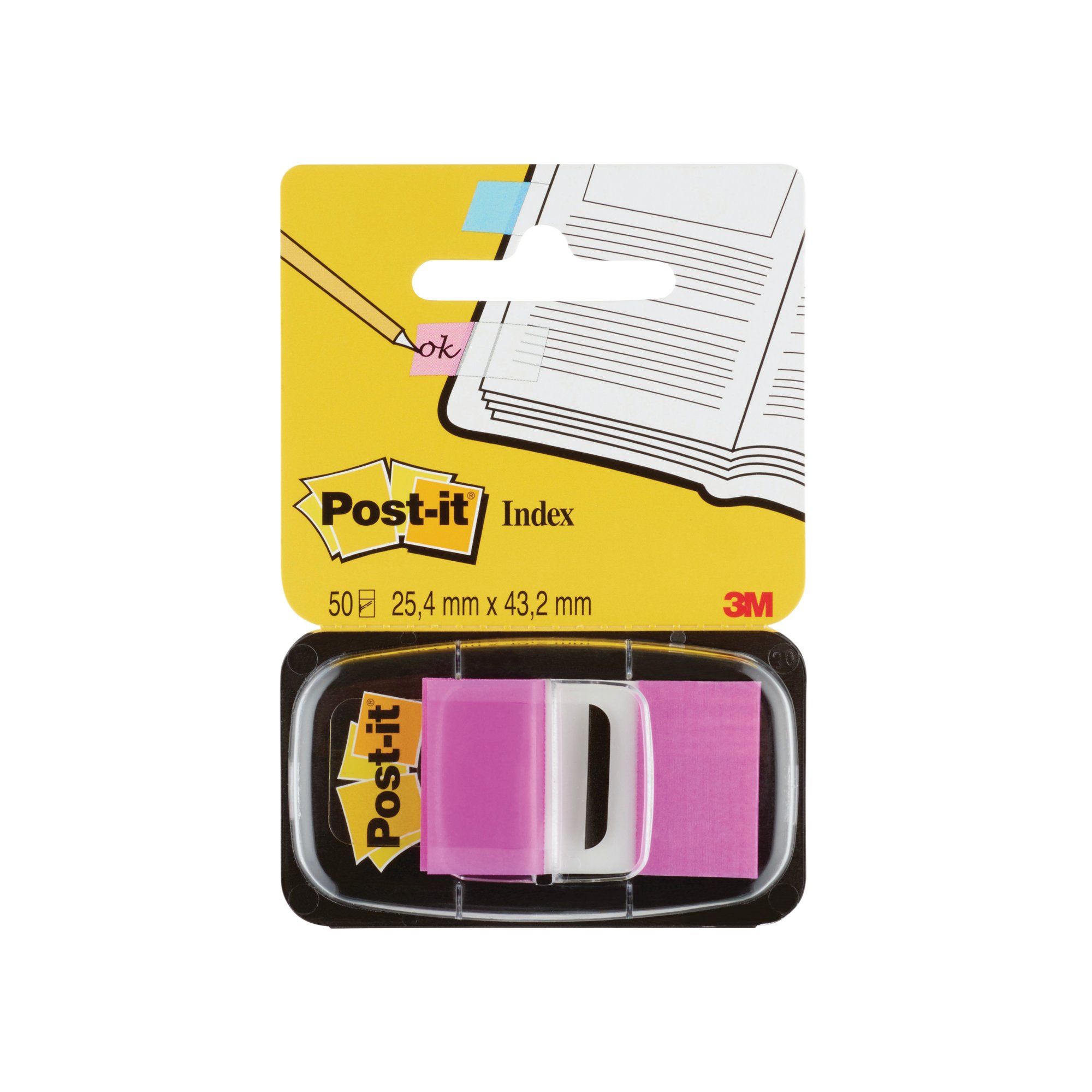 POST-IT INDEX TABS 25.4MM PUR PK12