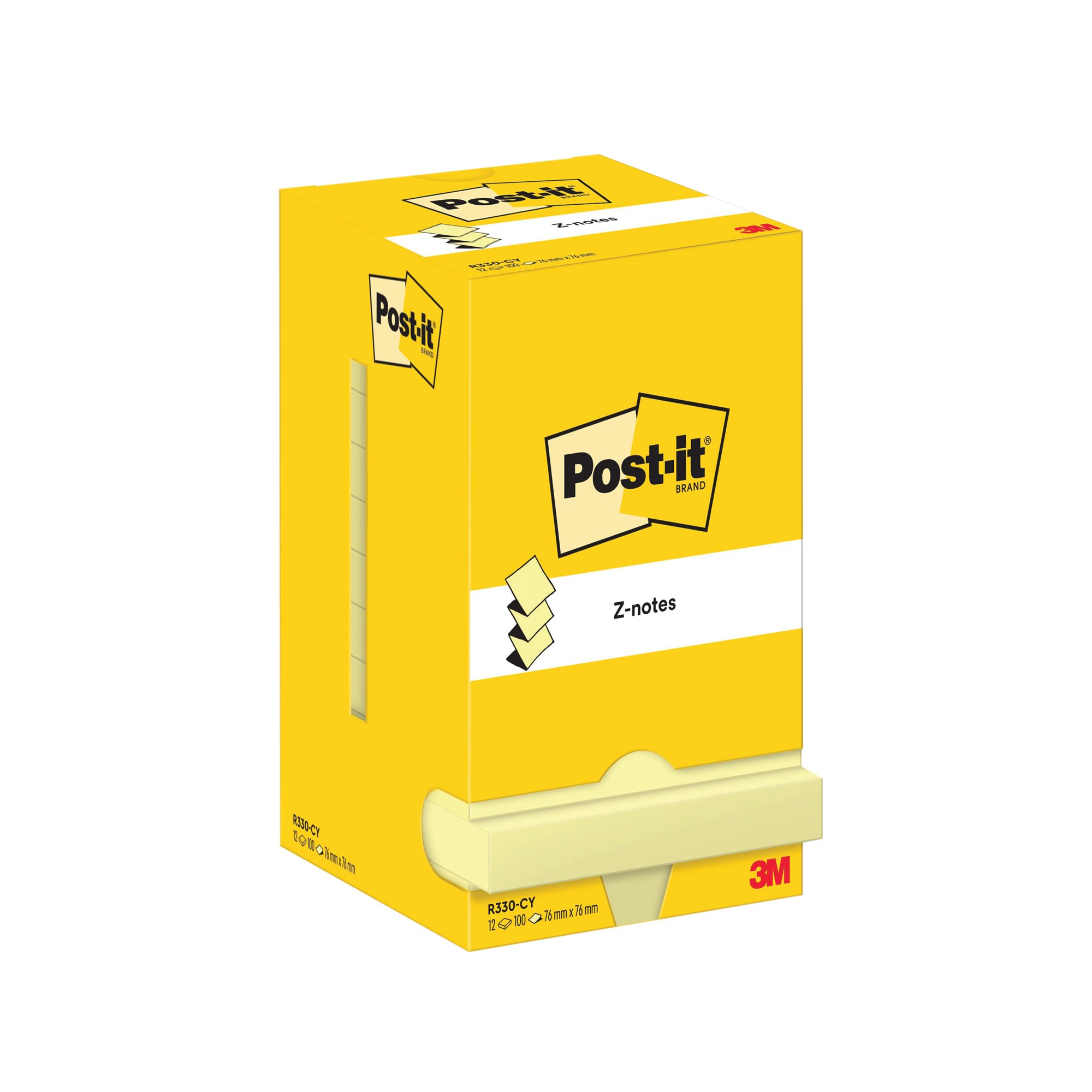 POST-IT Z-NOTE 76X76 100S C/YLW PK12