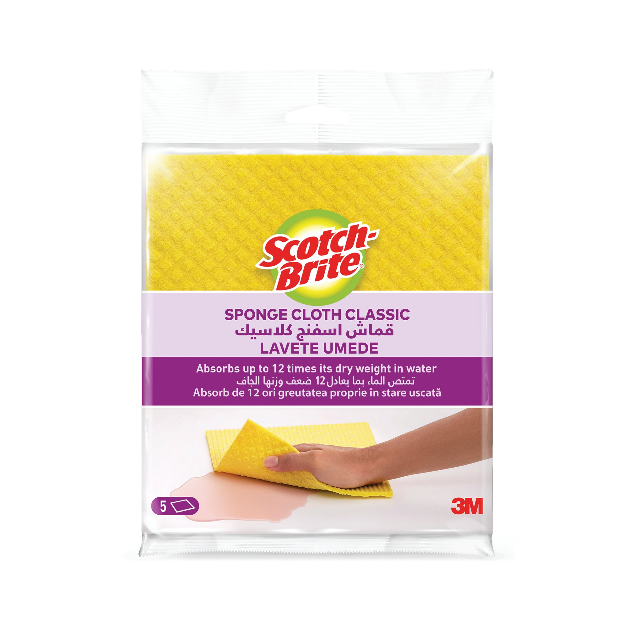 SCOTCH-BRITE SPONGE CLOTH PK5