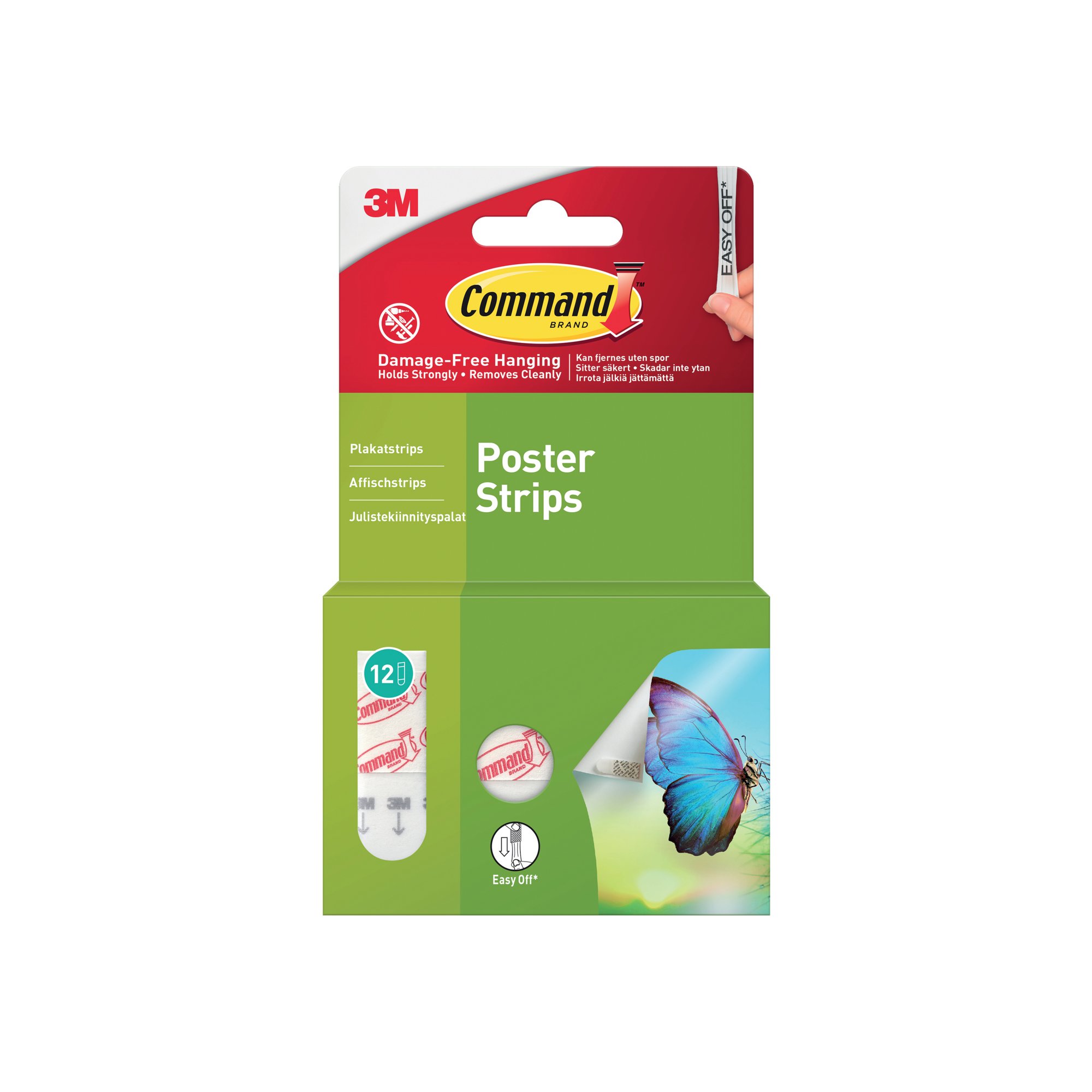 COMMAND POSTER STRIP PK12