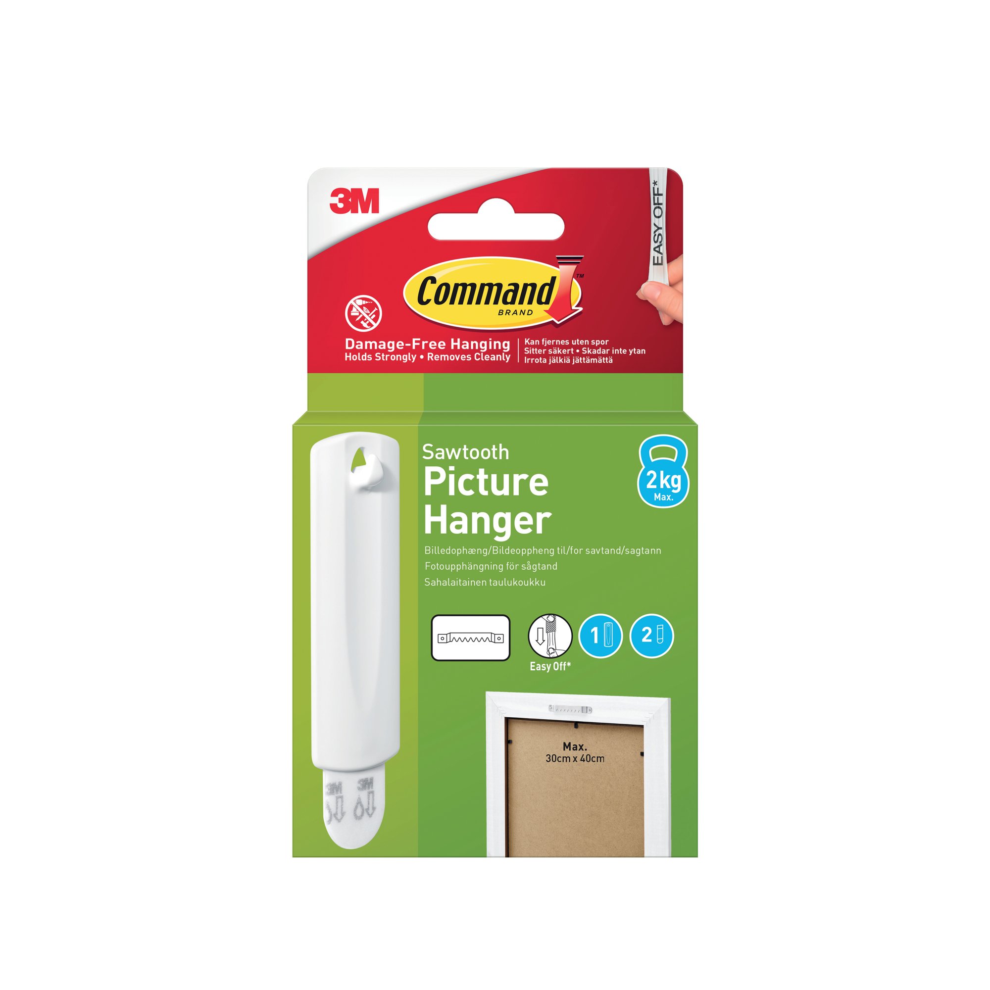 COMMAND SAWTOOTH PIC HANGER 1HK/2STP