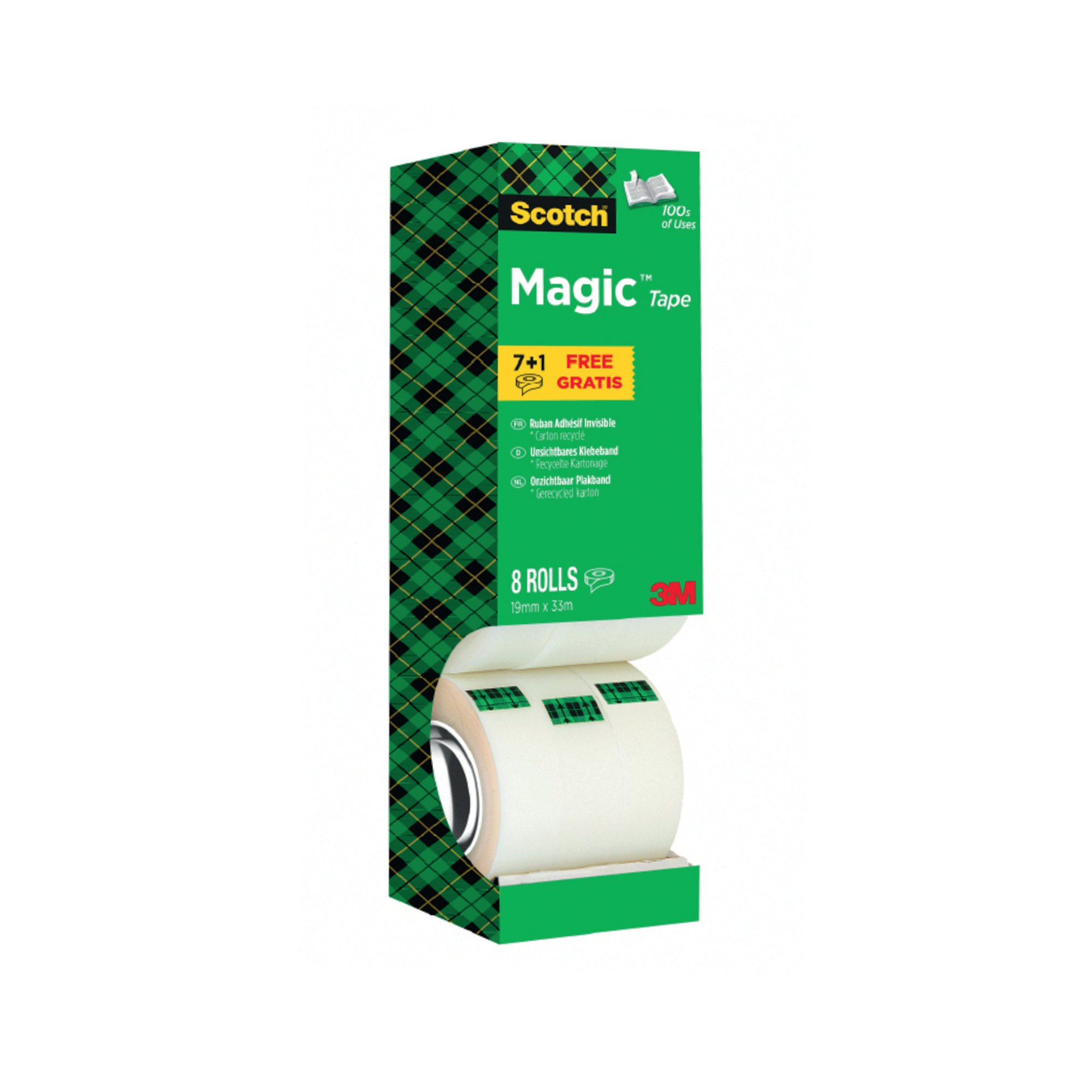 SCOTCH MAGIC TAPE TOWER ROLLS PK8