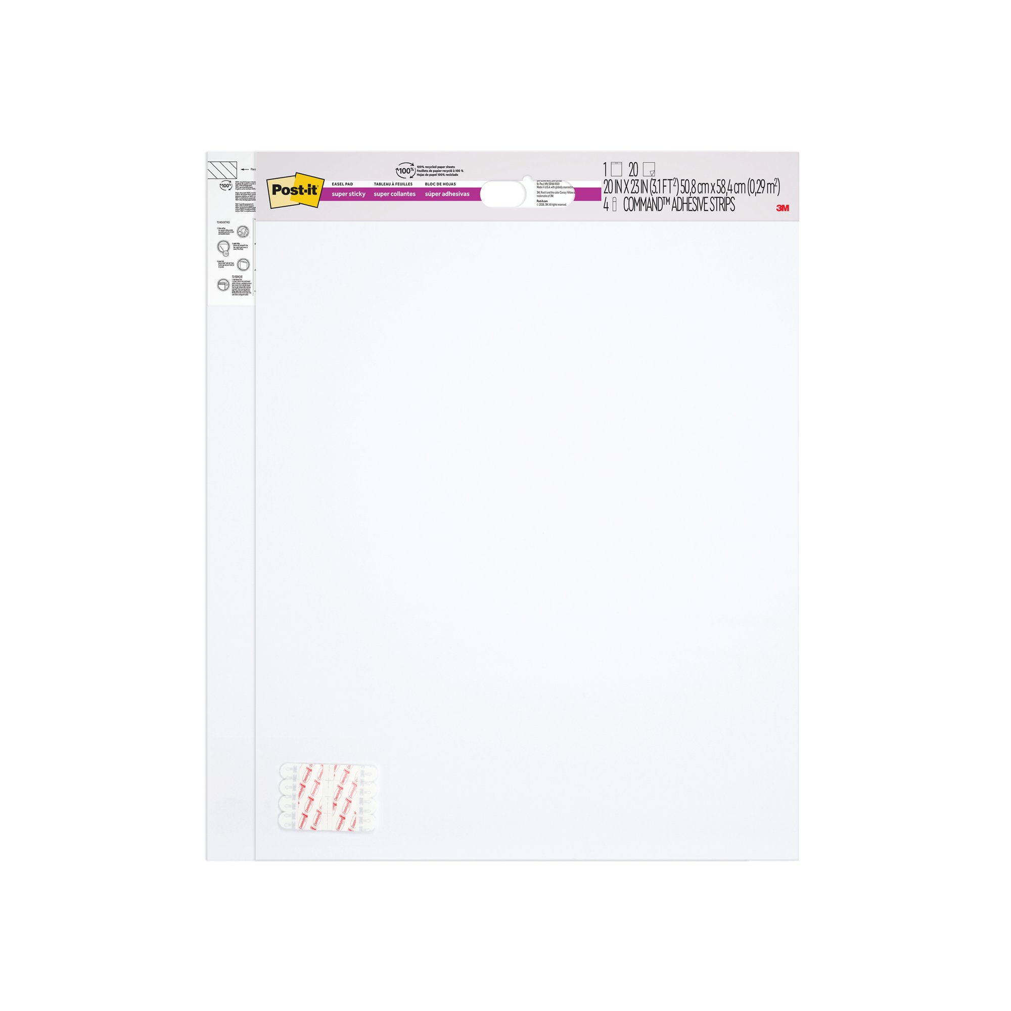 SS TABLE TOP MEETING CHART WHITE PK2