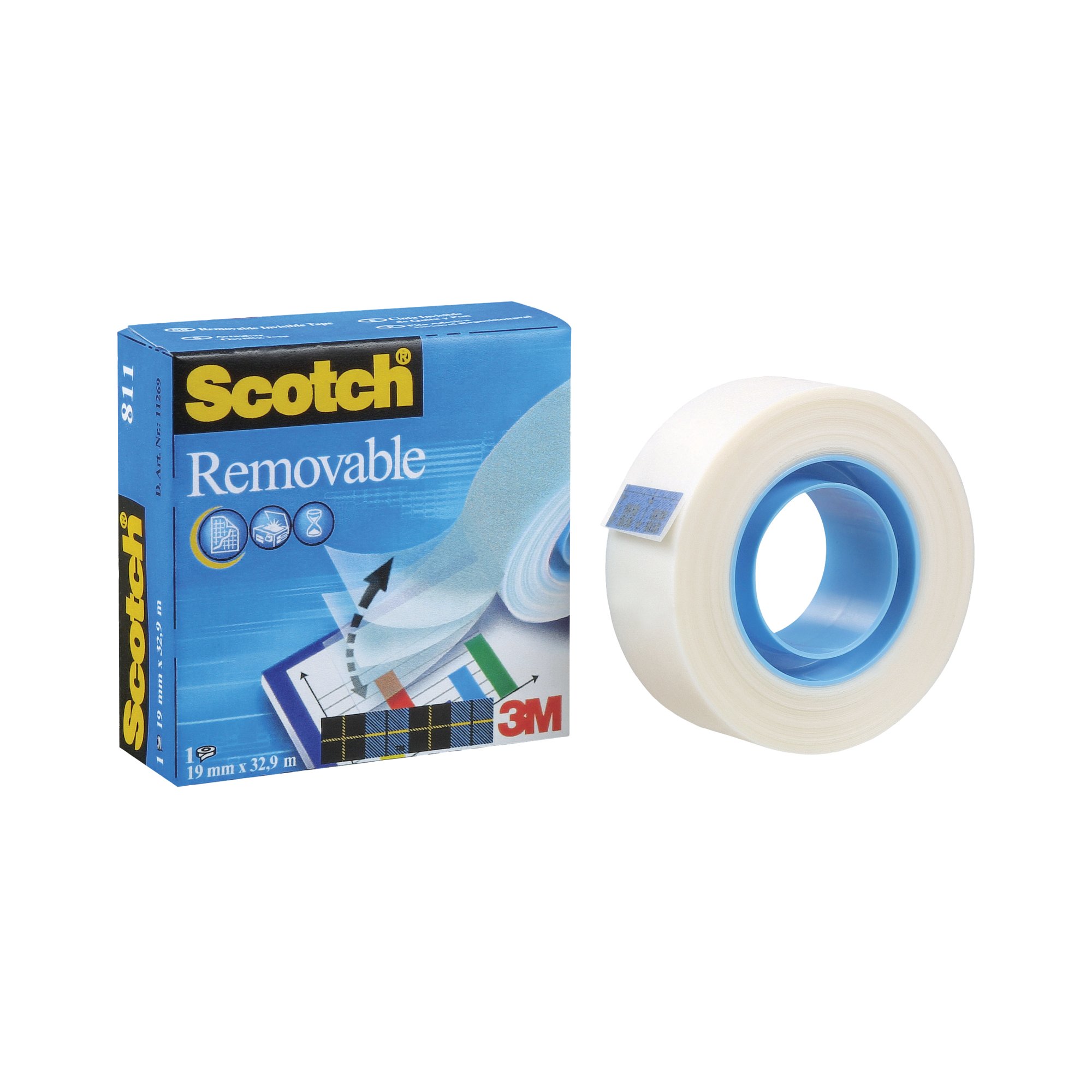 SCOTCH 811 MAGIC TPE 19MMX33M RMVABL