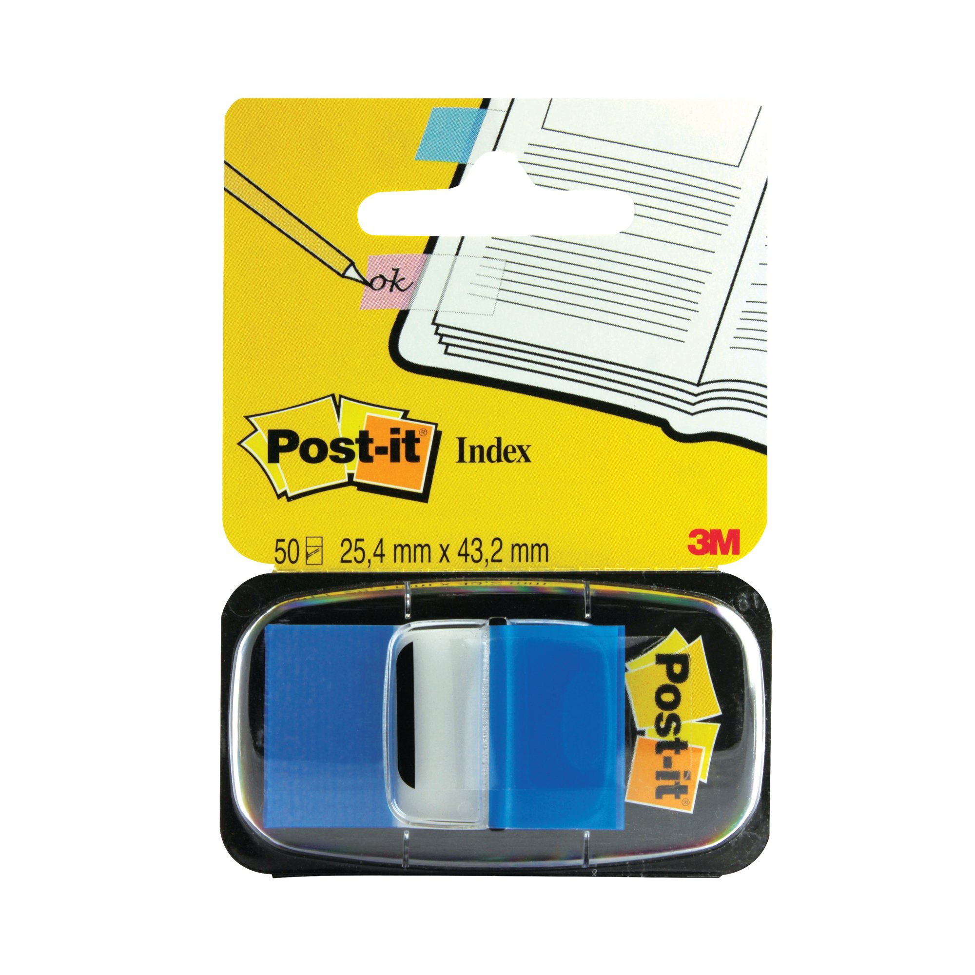 3M POST-IT INDEX BLUE X50 + DISP