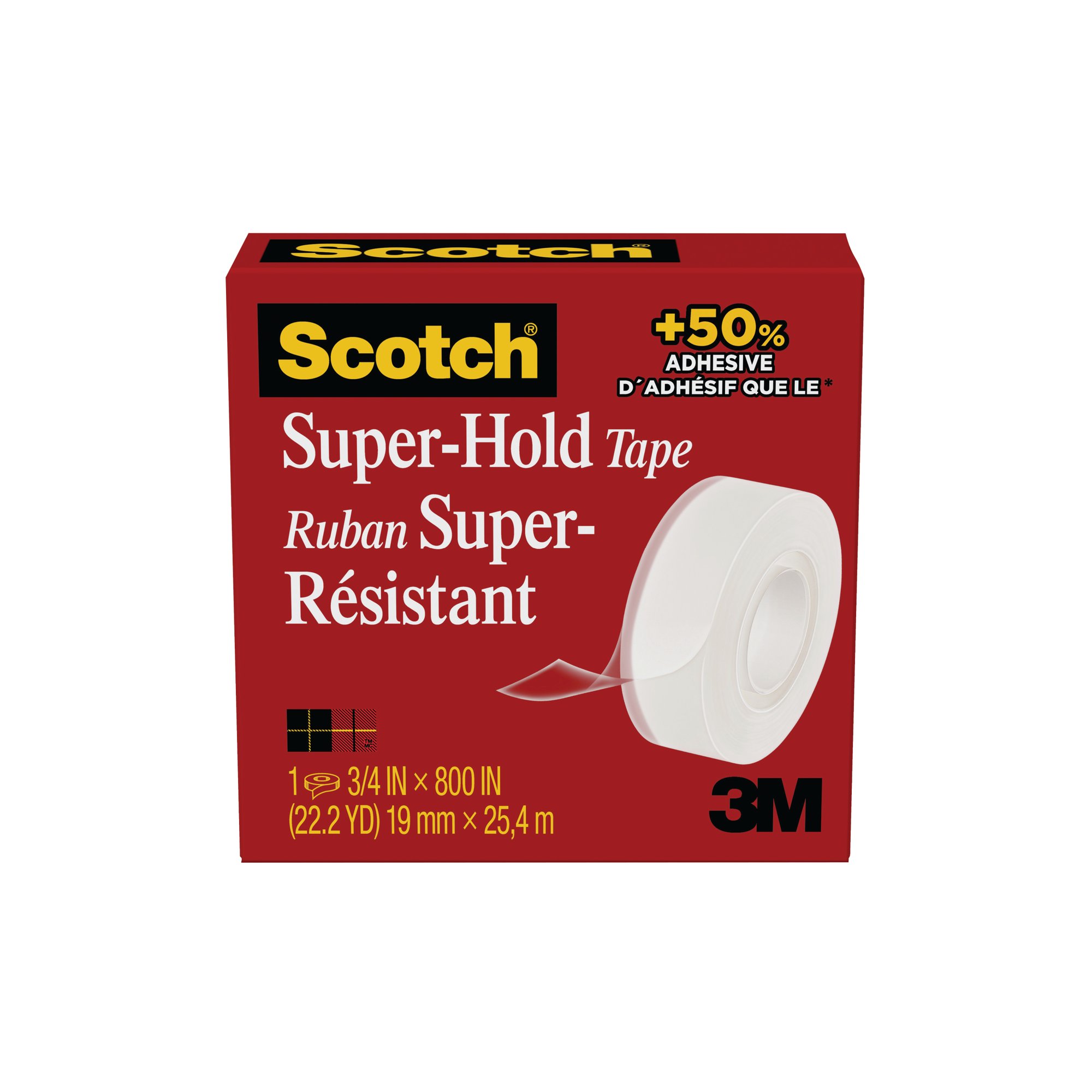 SCOTCH SUPR HOLD SEC TAPE 19MMX25.4M