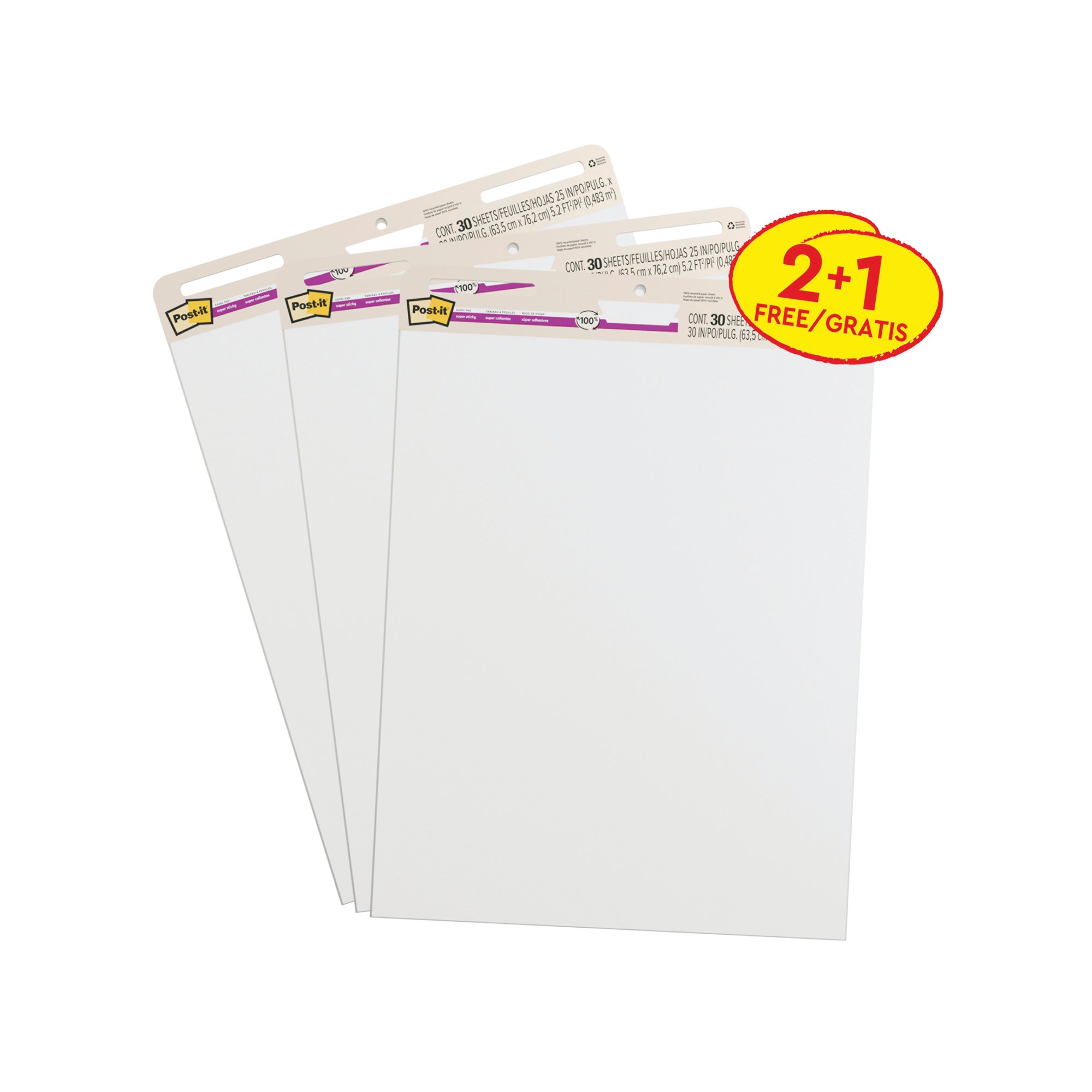 SS MEETING CHARTS 2+1 WHITE PK3