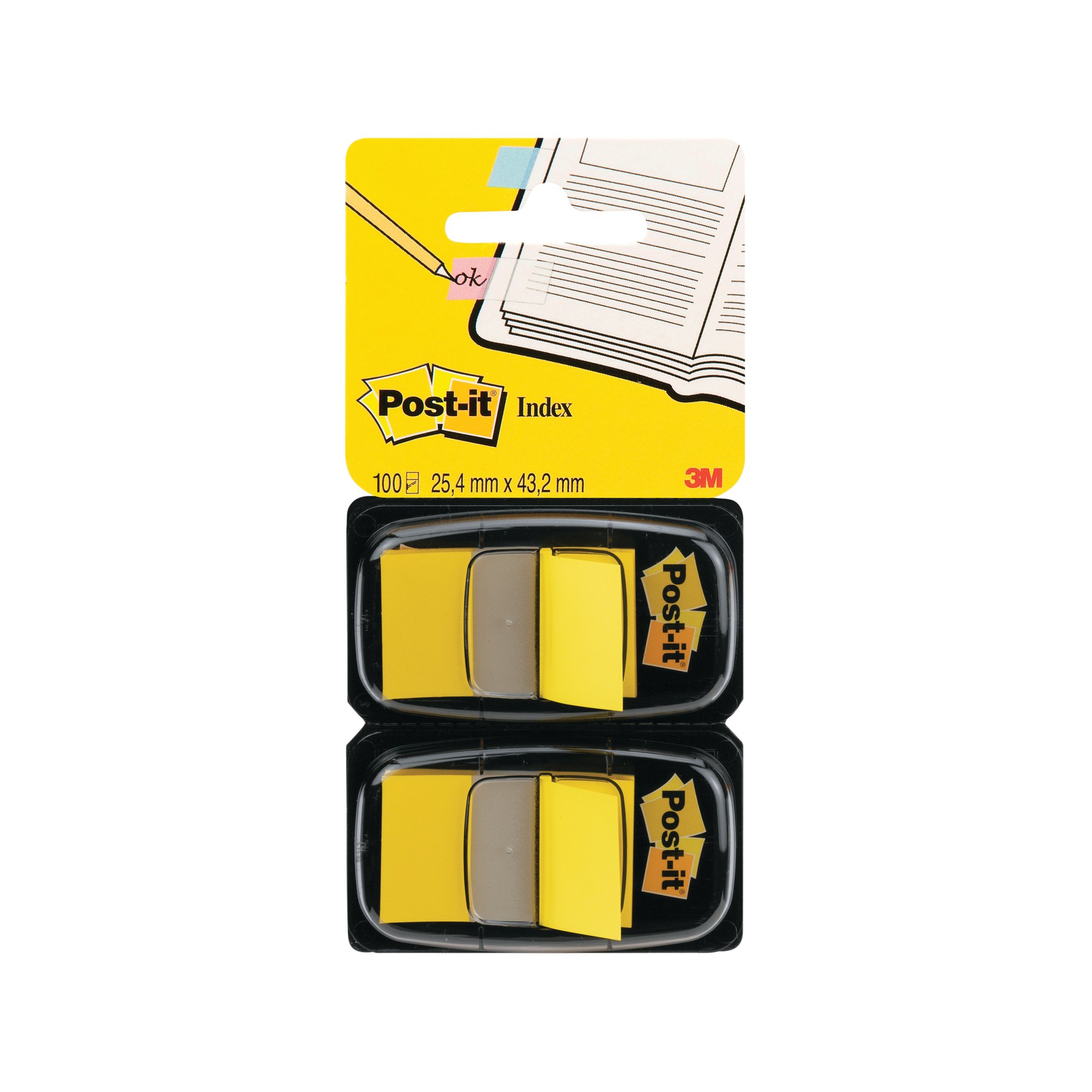 POSTIT INDEX FLAG DISPENSER YLW PK2