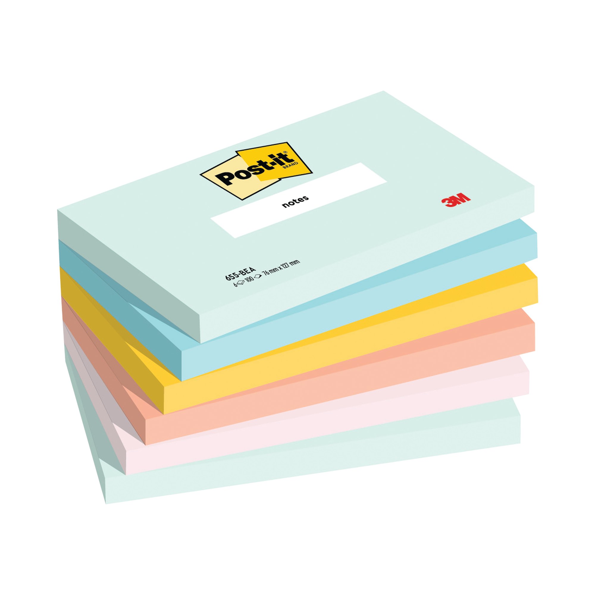 POST-IT BEACHSIDE 76X127MM X100 PK6