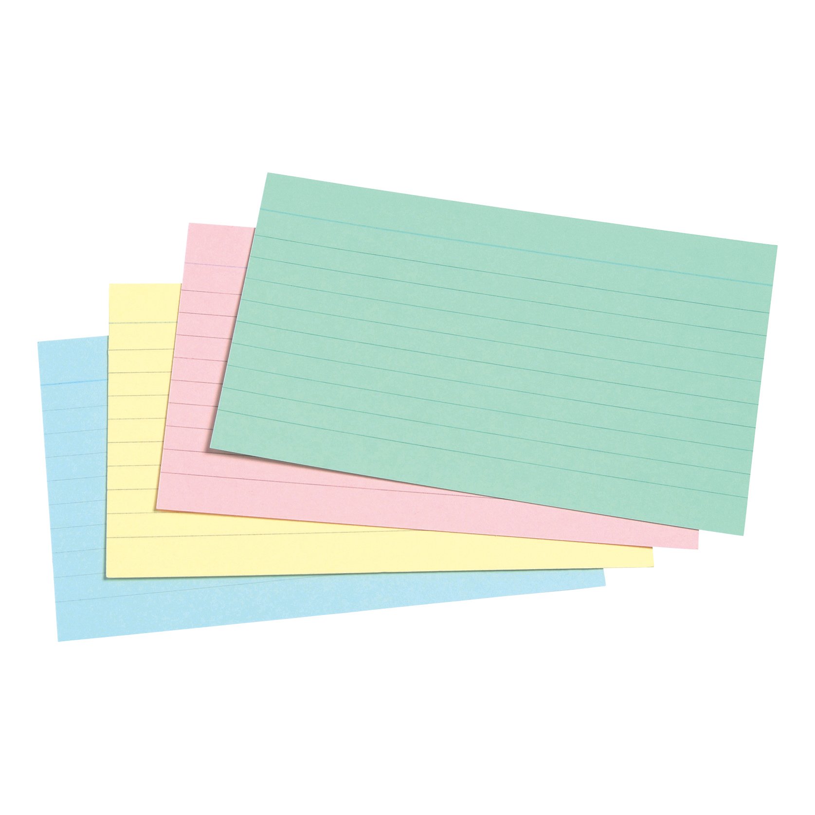 RECORD CARDS RLD 127X76MM AST PK100