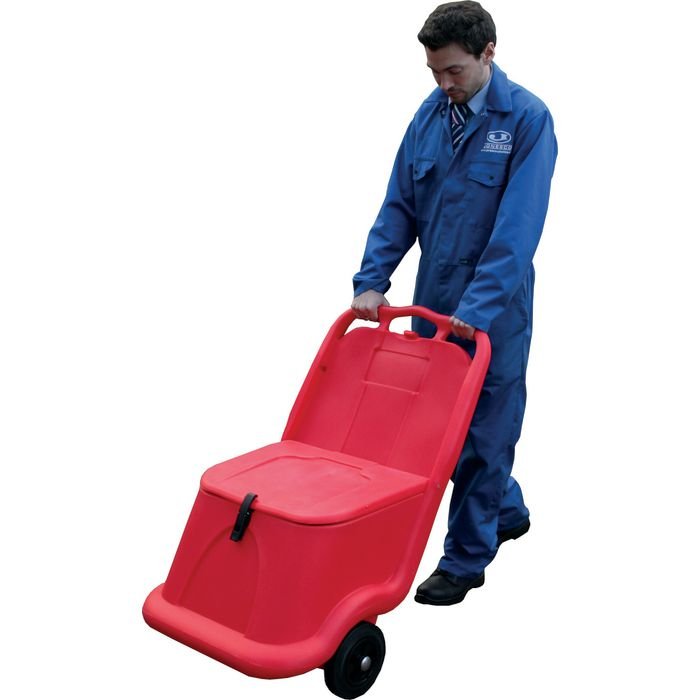 MOBILE SALT AND GRIT BIN RED 75L