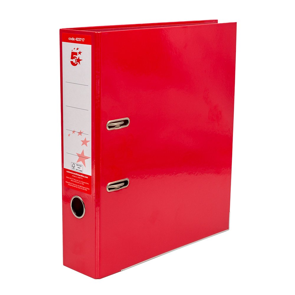LEVER ARCH FILE A4 RED PK10