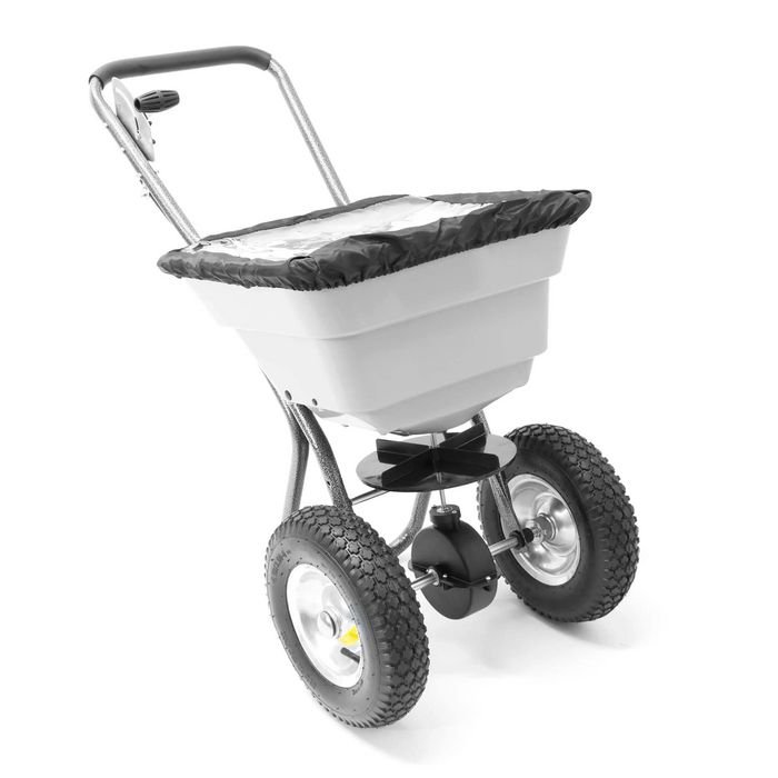 SALT SPREADER + RAIN COVER GREY 36KG
