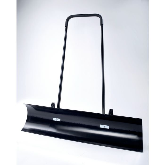 WIDE WHEELED SNOW PUSHER PLOUGH BLK