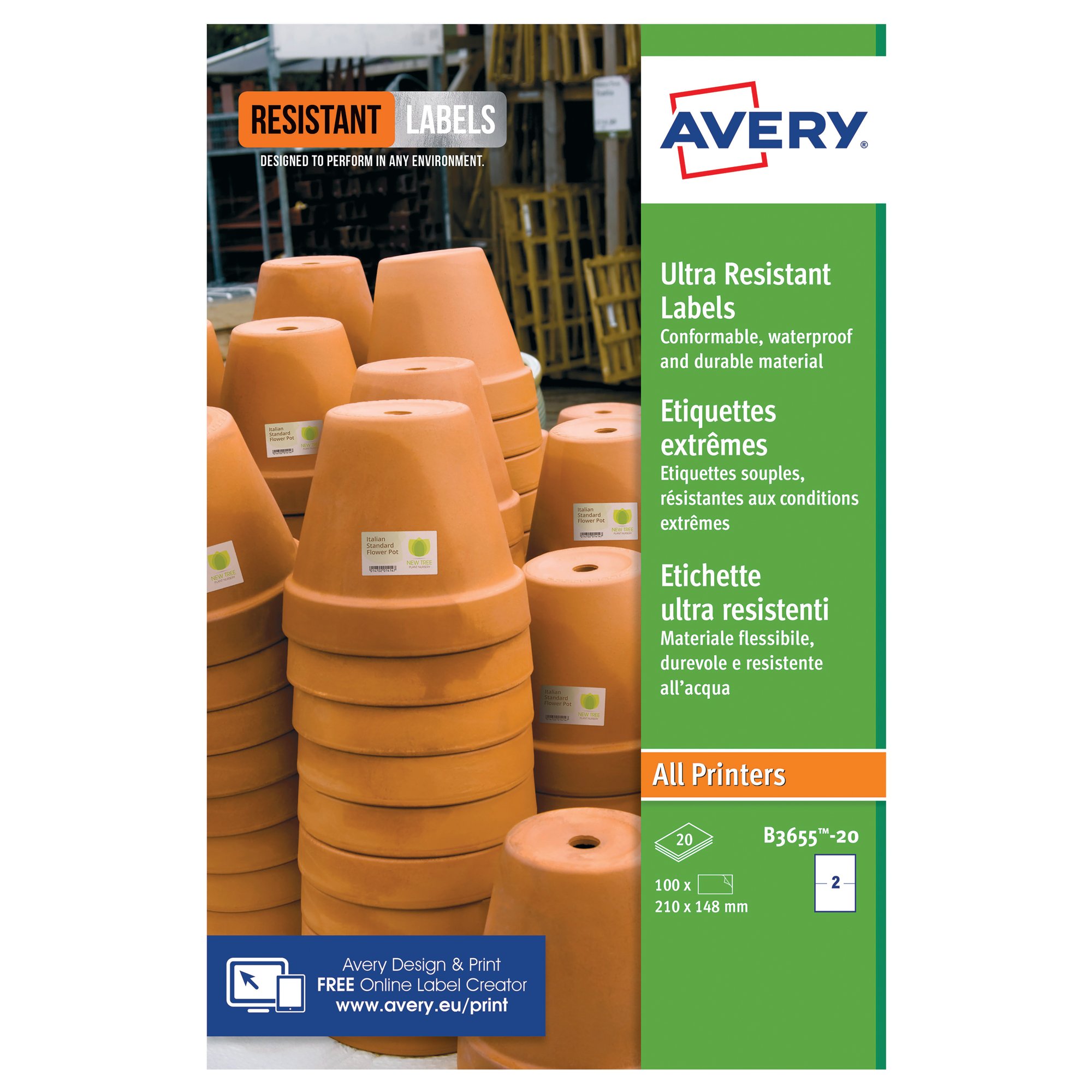 AVERY UL RES LABELS 148X210MM PK40