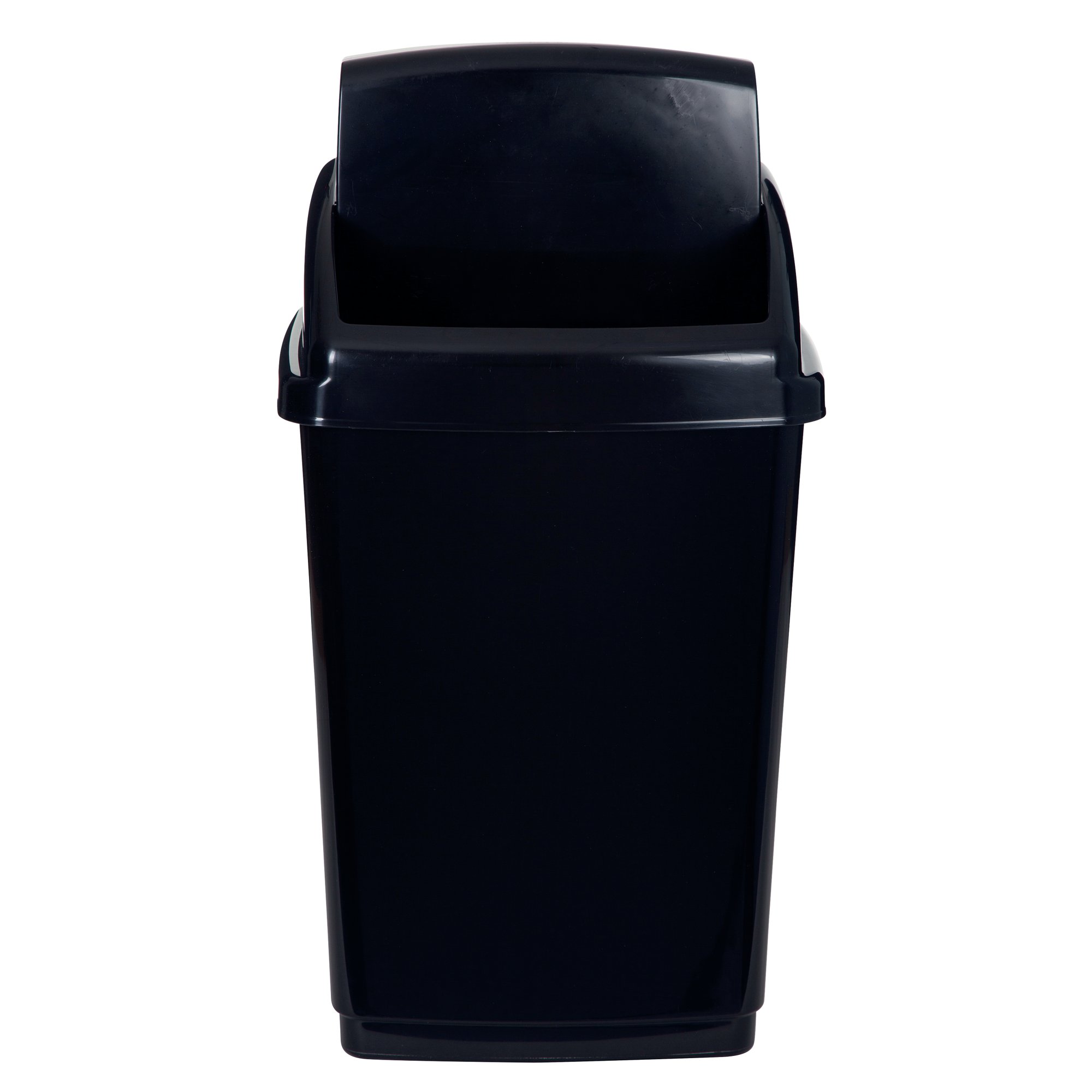 2WORK SWING TOP BIN 50 LITRE BLACK