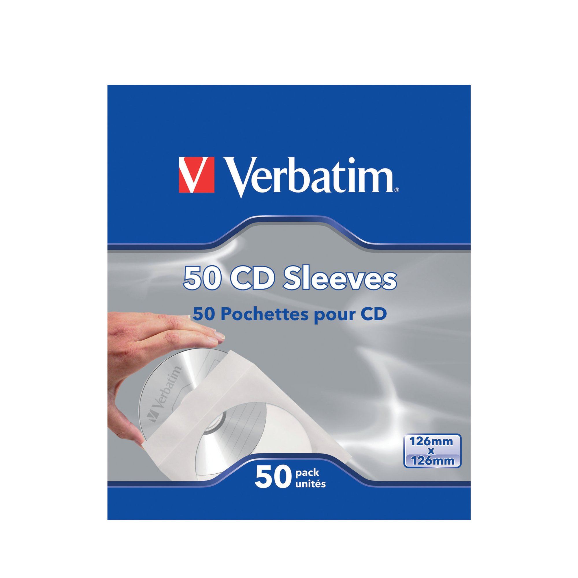 VERBATIM CD/DVD PAPER SLEEVES PK50