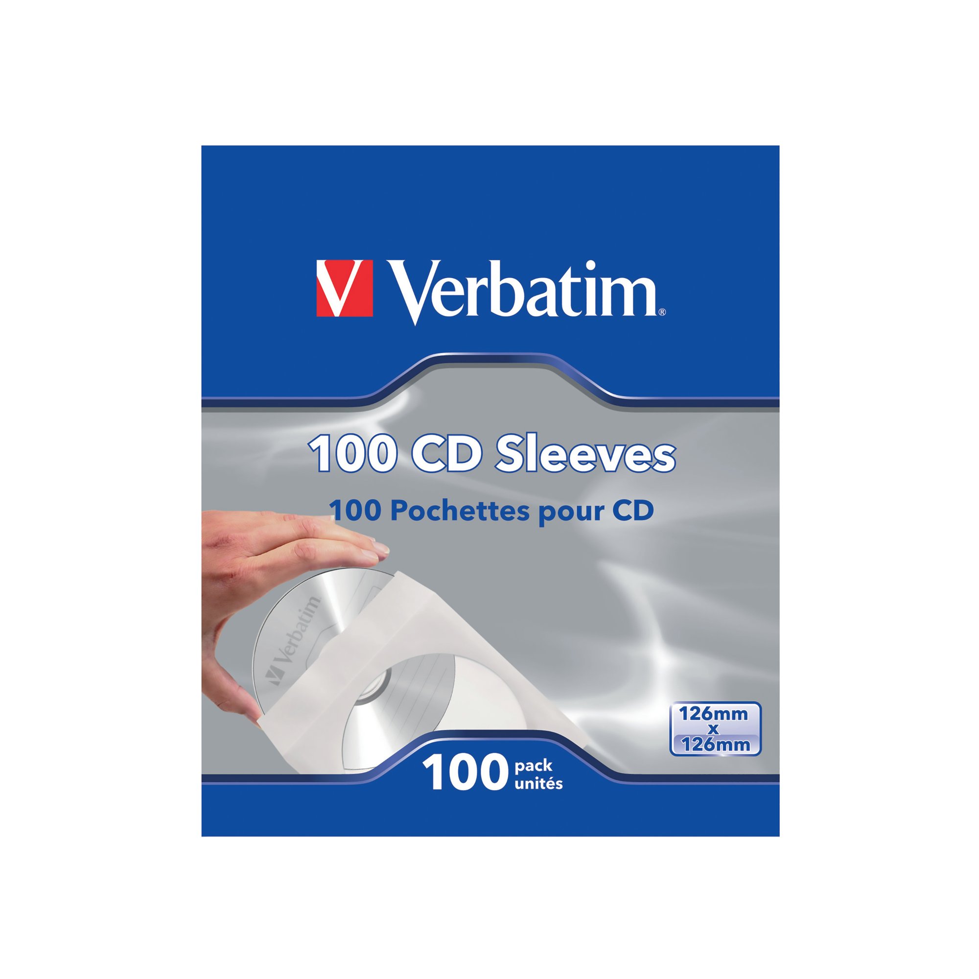 VERBATIM CD/DVD PAPER SLEEVES PK100