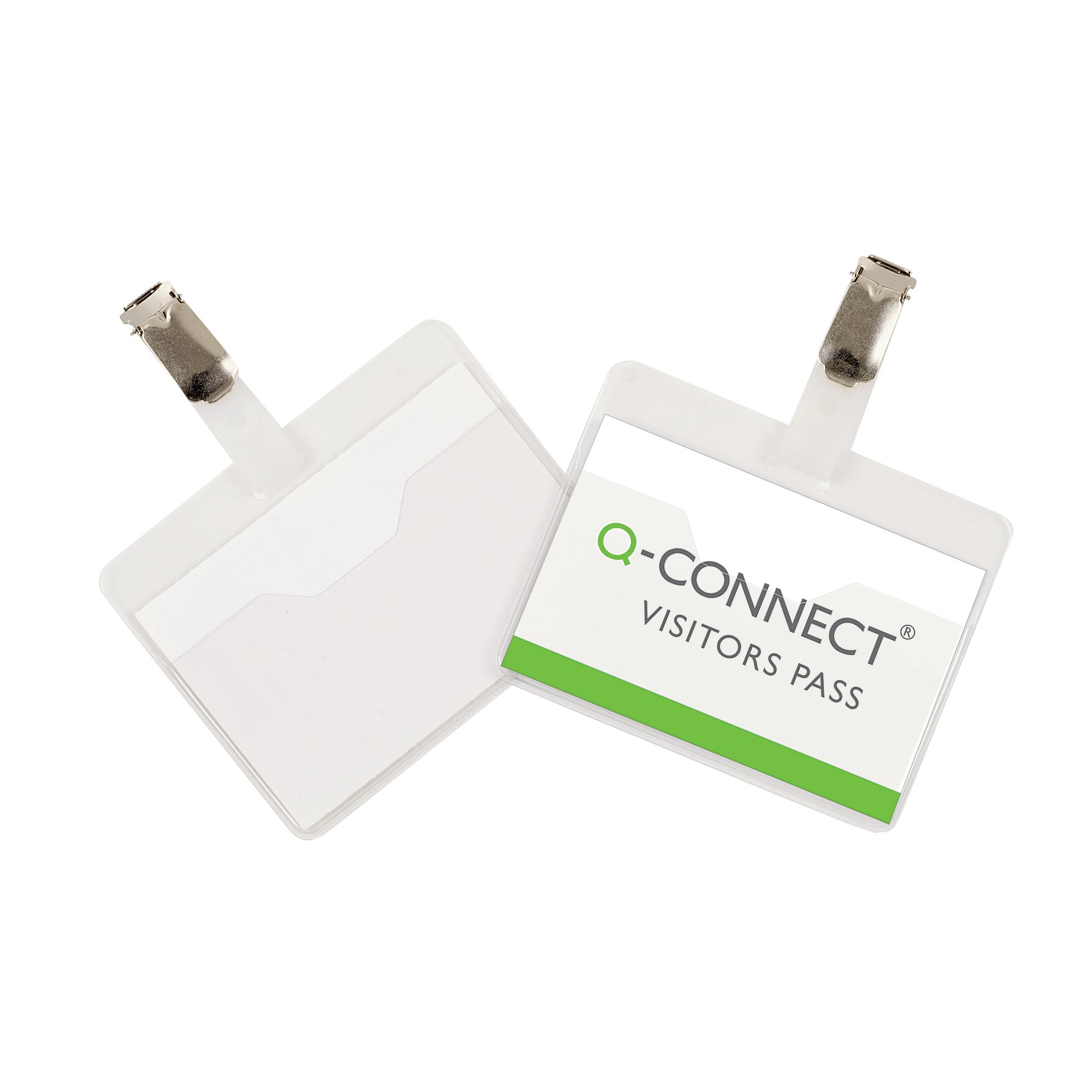 Q-CONNECT VISITOR BADGE PACK 25
