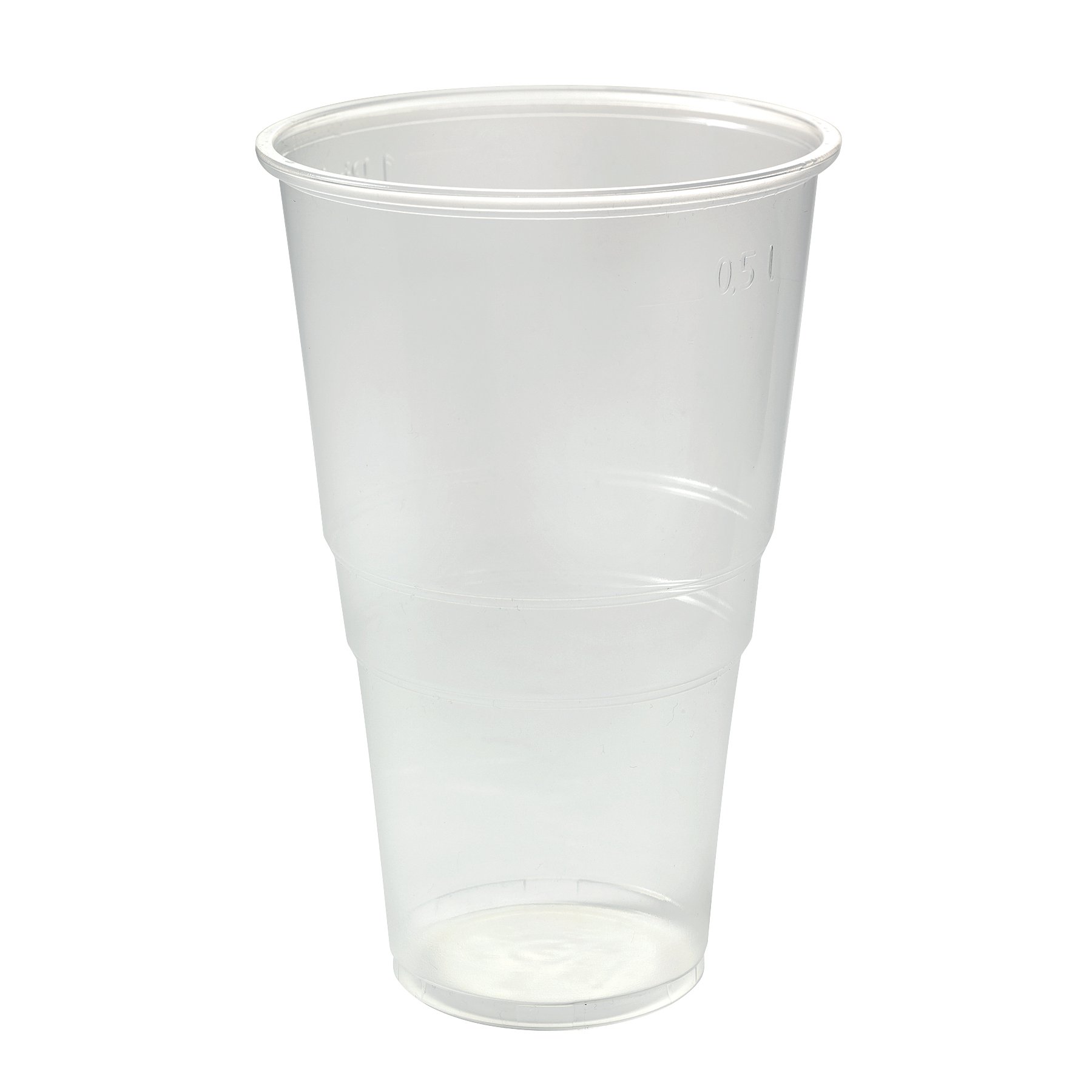 PLASTIC PINT GLASS CLEAR PK50