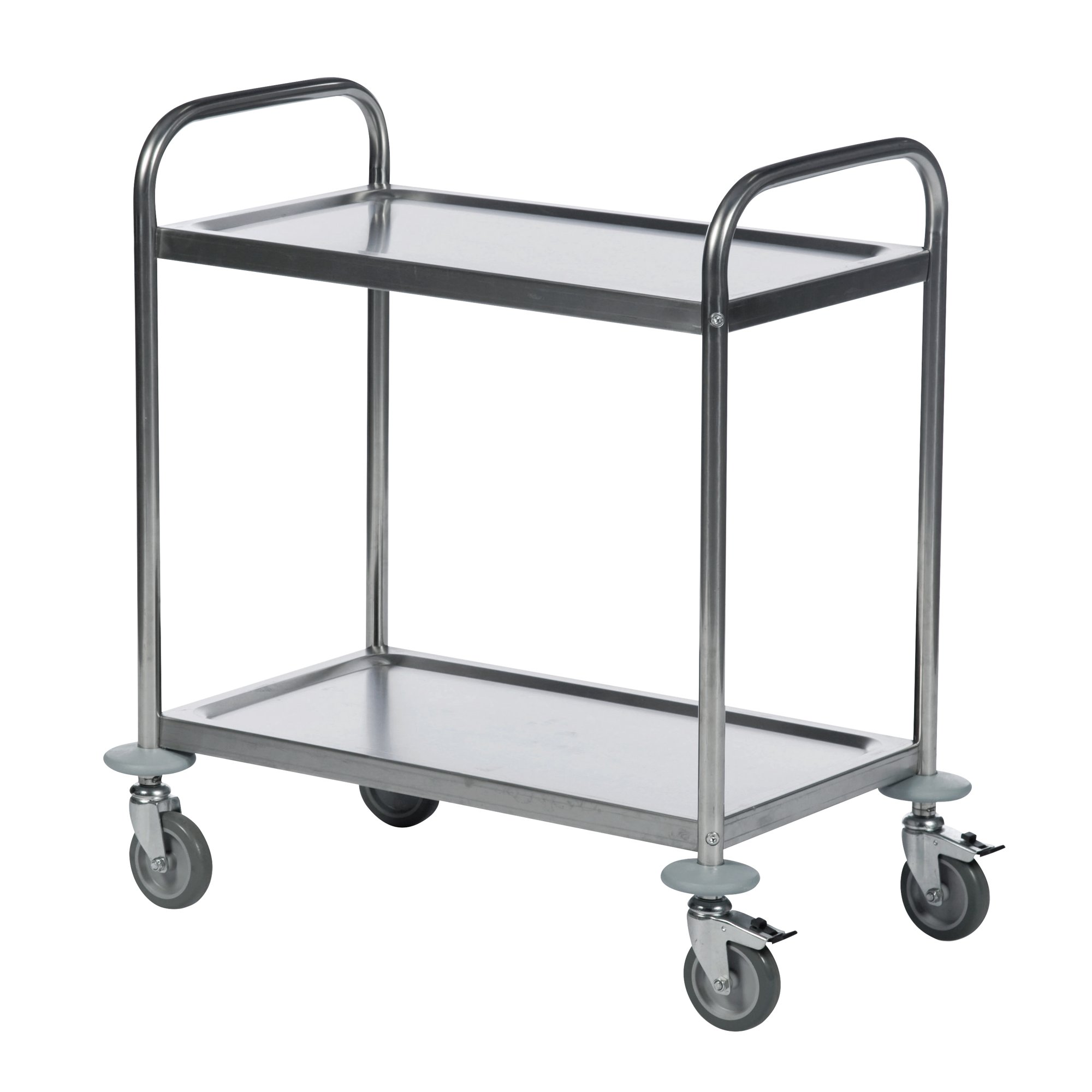 2 SHELF TROLLEY 600X400 SLV