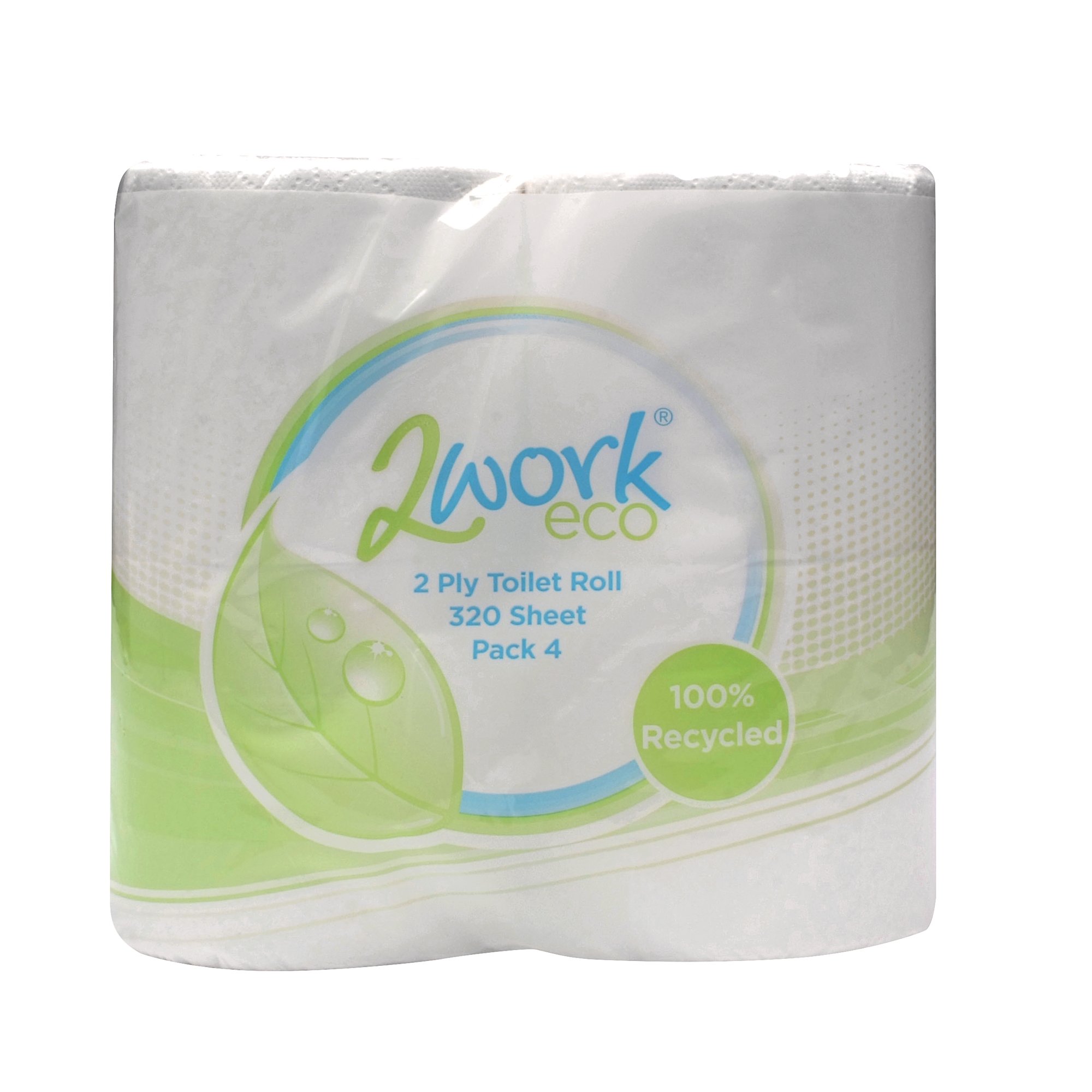 2WORK RCYC TOILET ROLL 320SH PK36