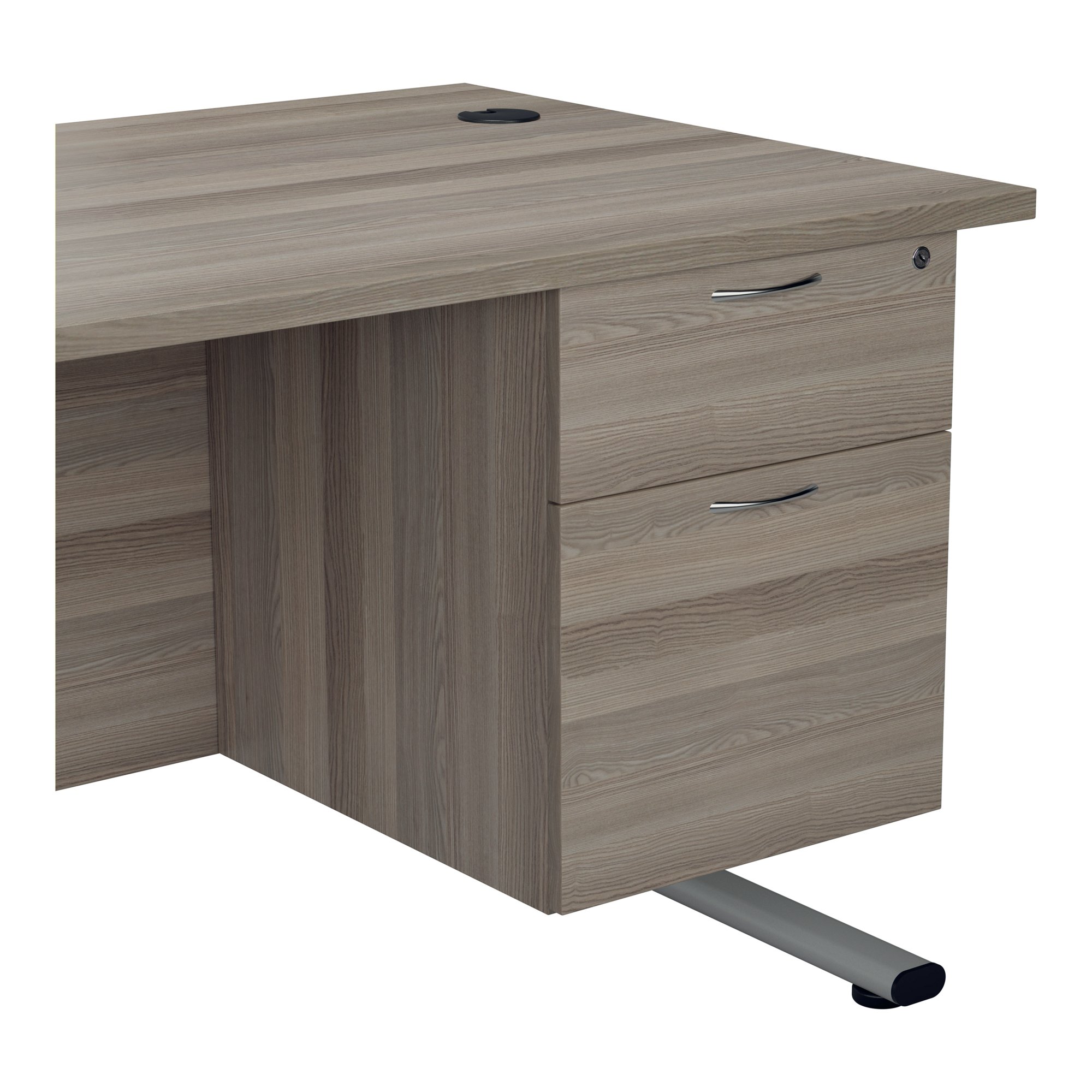 JEMINI 2 DRW FXD PED GREY OAK