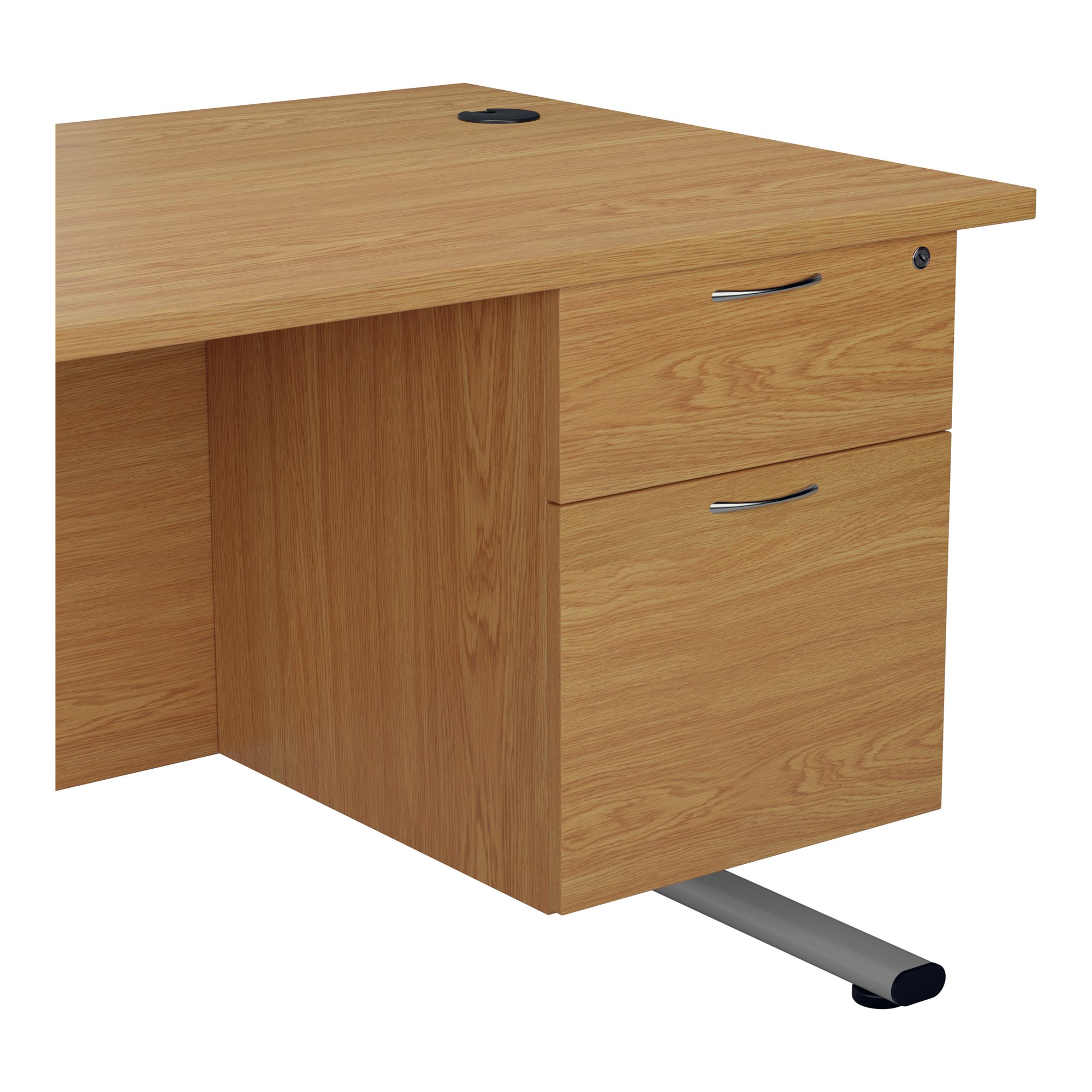 JEMINI 2 DRW FIXED PEDESTAL NOVA OAK