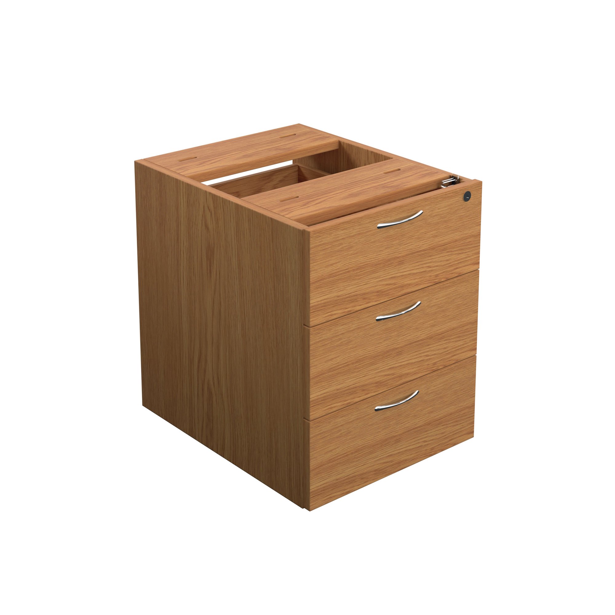 JEMINI 3 DRW FIXED PED NOVA OAK