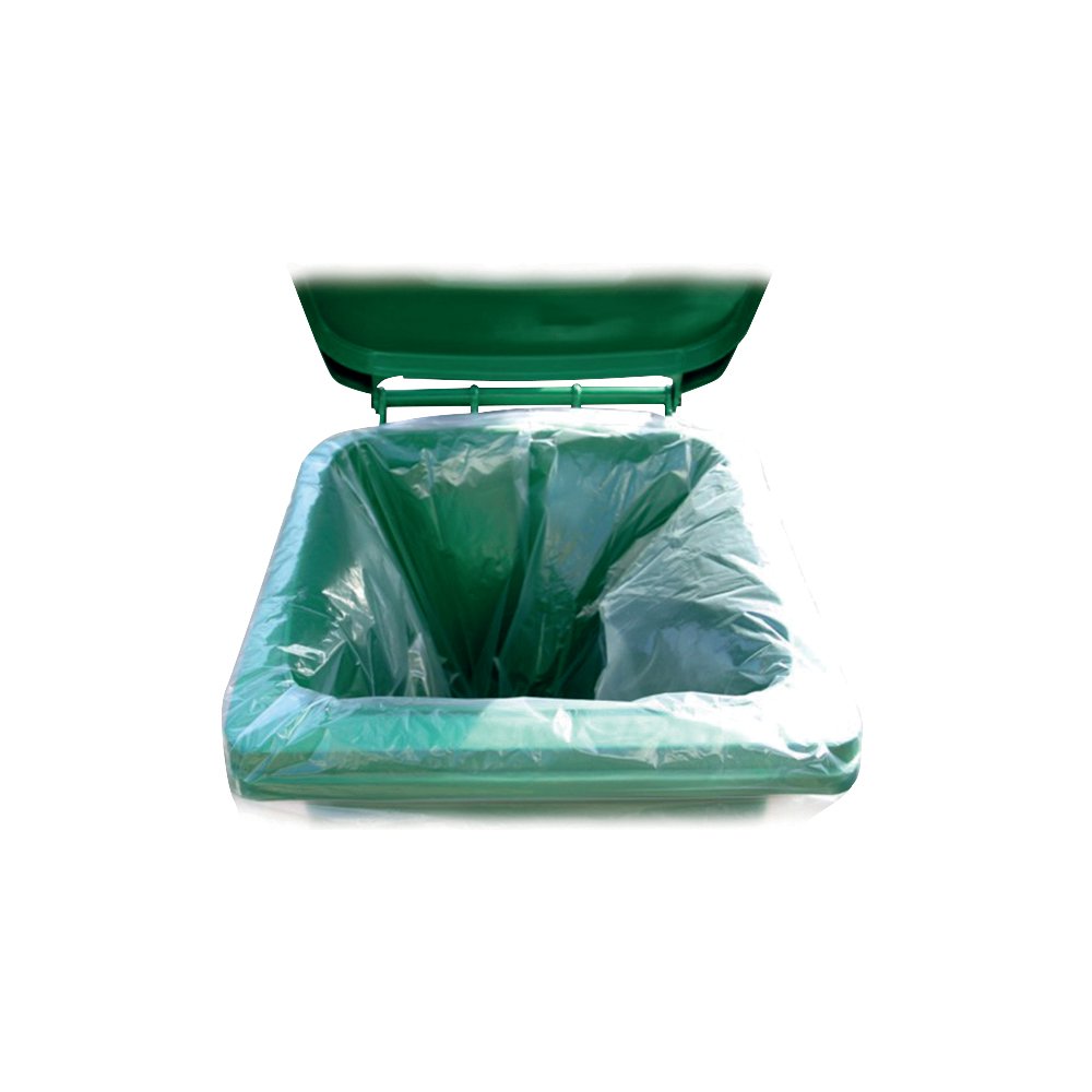 2WORK WHEELIE BIN LINER CLEAR PK100