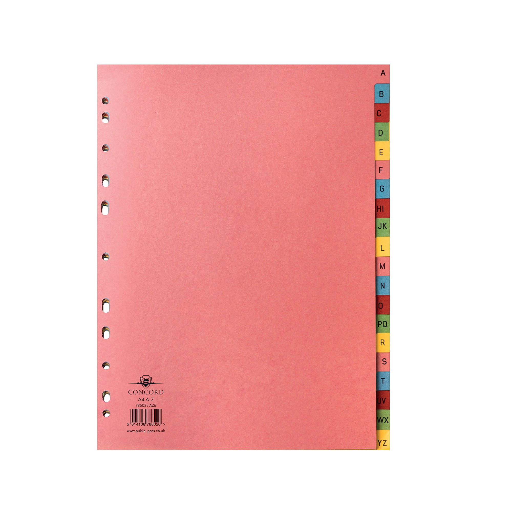 CONCORD INDEX A-Z 20-PART ASSORTED