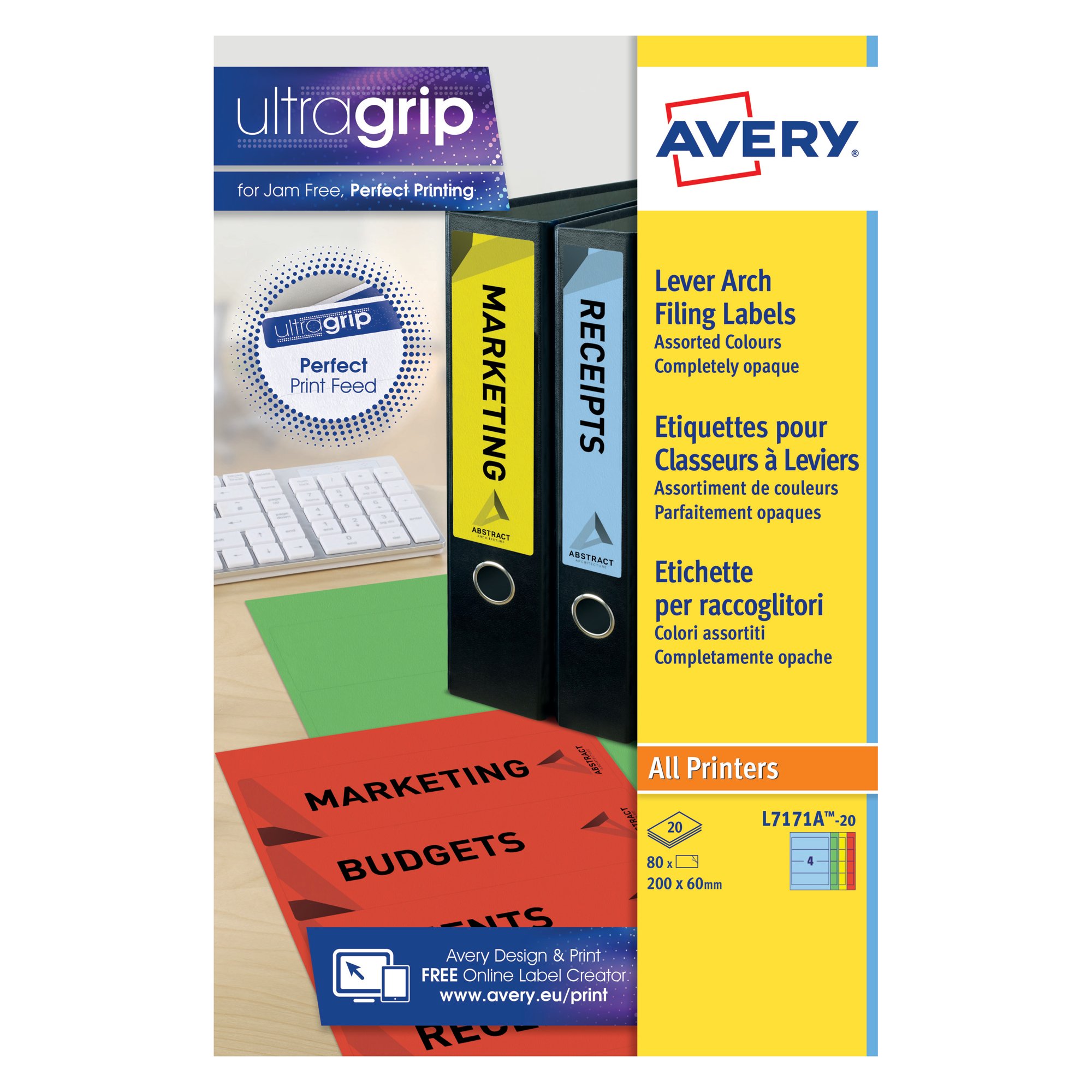 AVERY LSR LVR ARC SPNE LBLS ASD BX20
