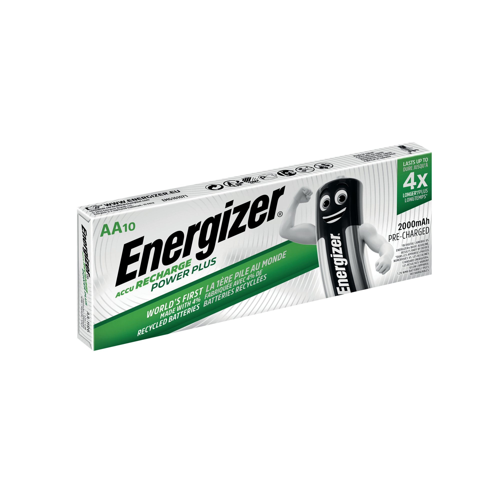 ENERGIZER RECHARGE BATTERIES AA PK10