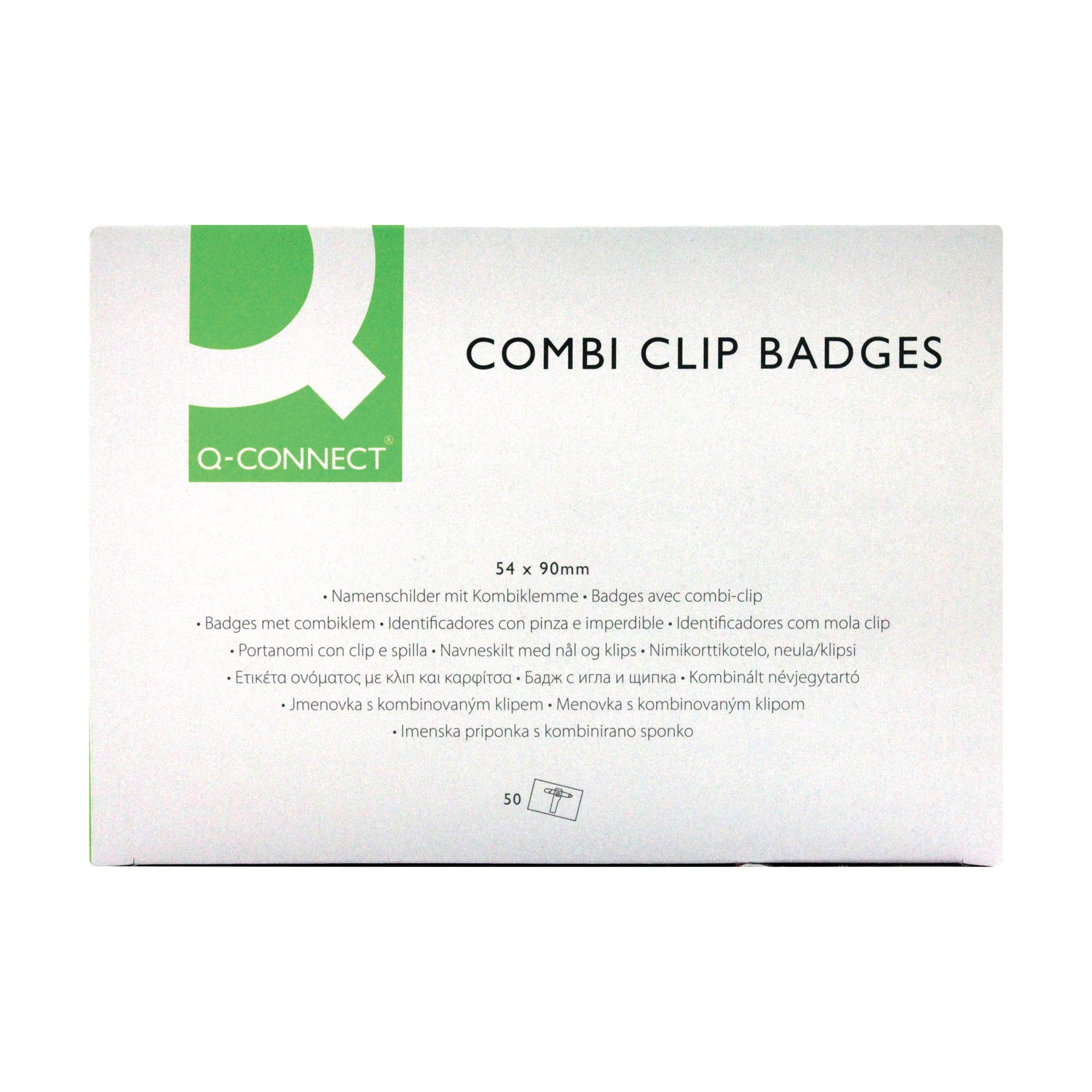 Q-CONNECT COMBINATION BADGE PK50