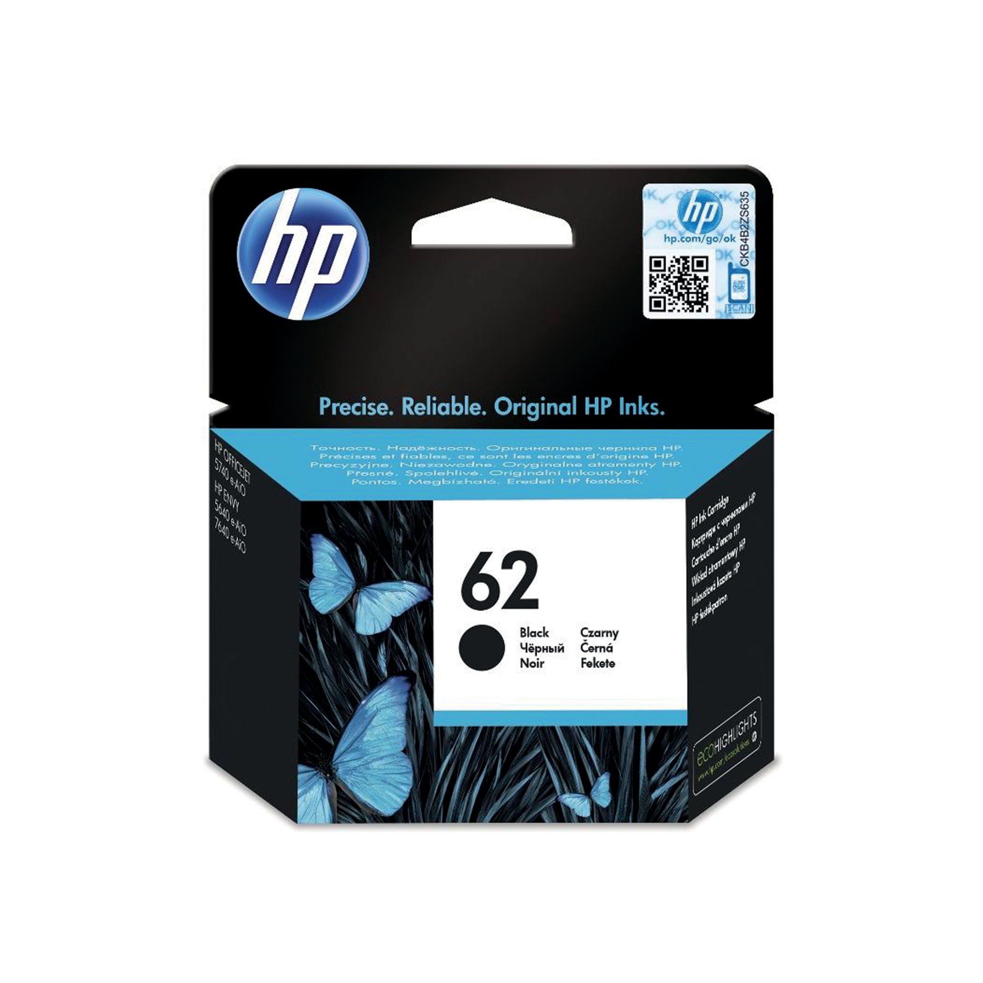 HP C2P04AE (62) PRINTHEAD BLACK 200 PAGE