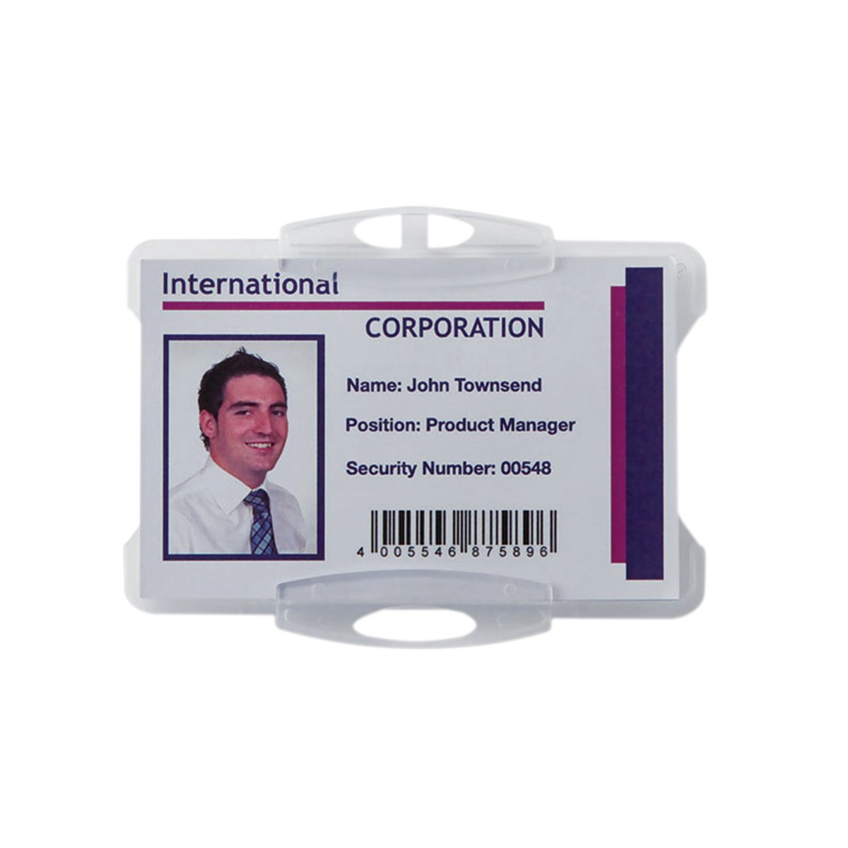 DURABLE SEC PASS HOLDER NO CLIP PK50